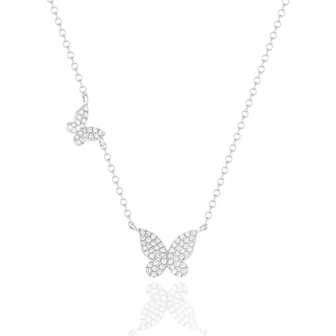 Double Butterfly Necklace
