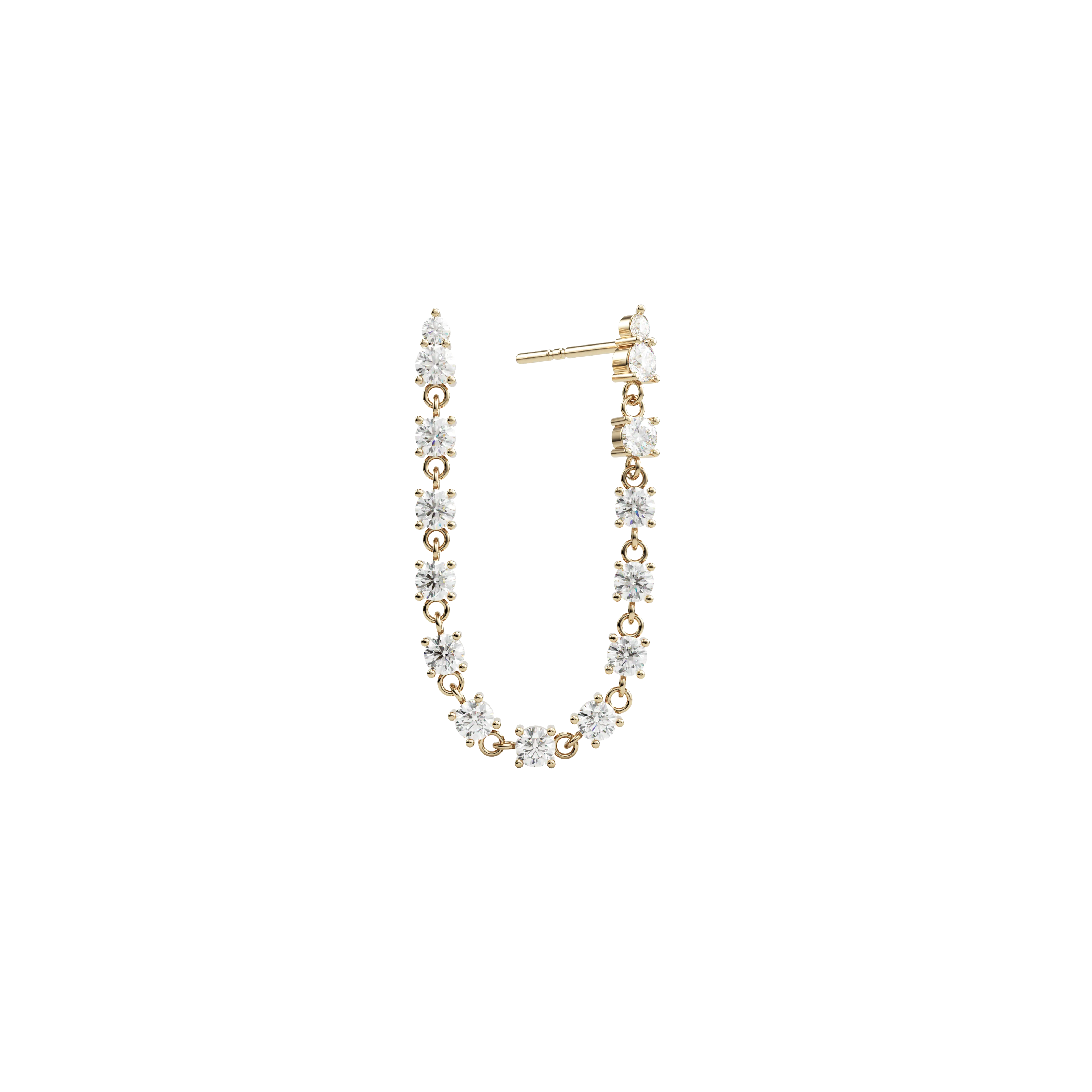 Double Drop Diamond Earring