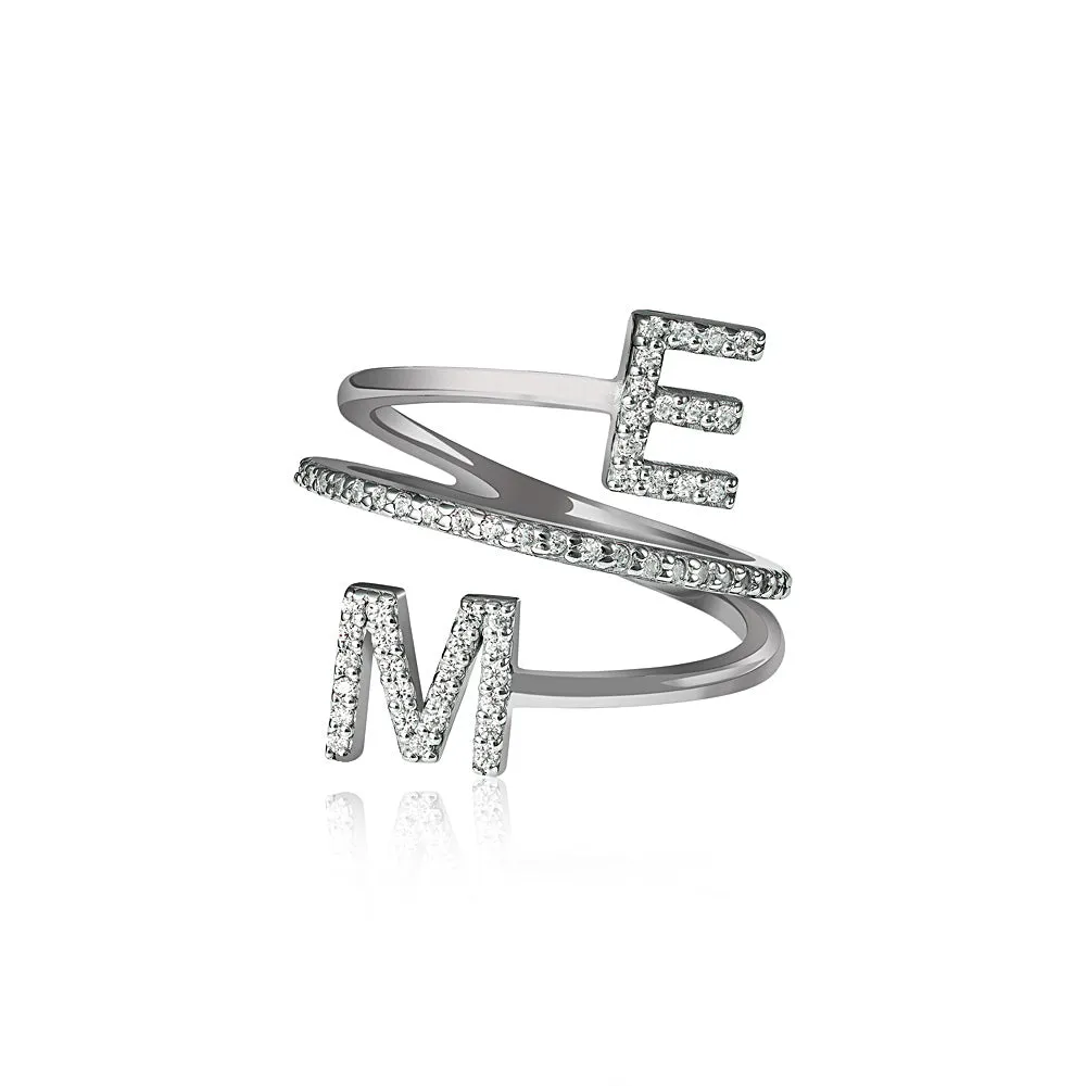 Double Initial Twist Ring