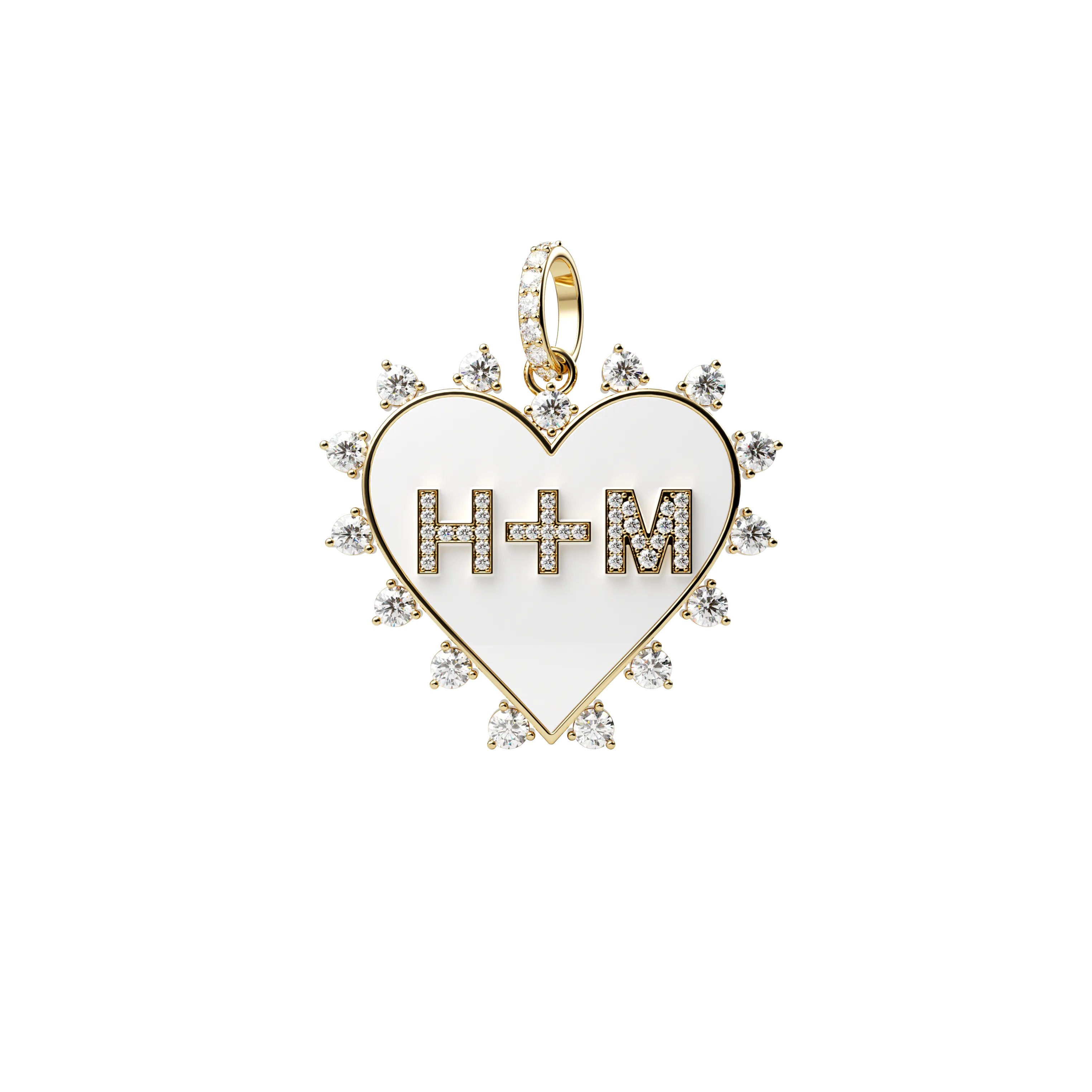 Enamel Heart Burst Charm