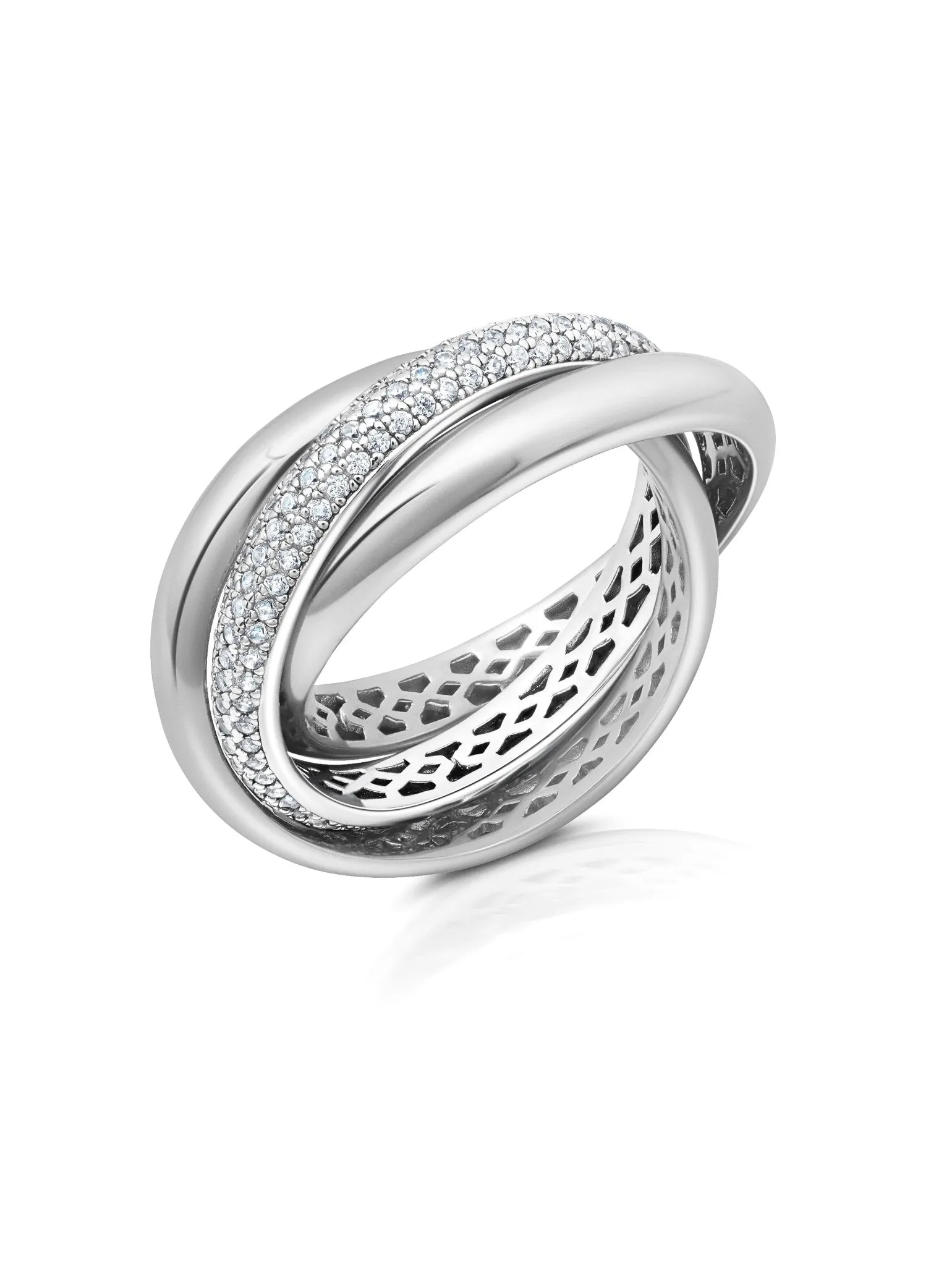 Eternal Stack Ring Finished In Platinum