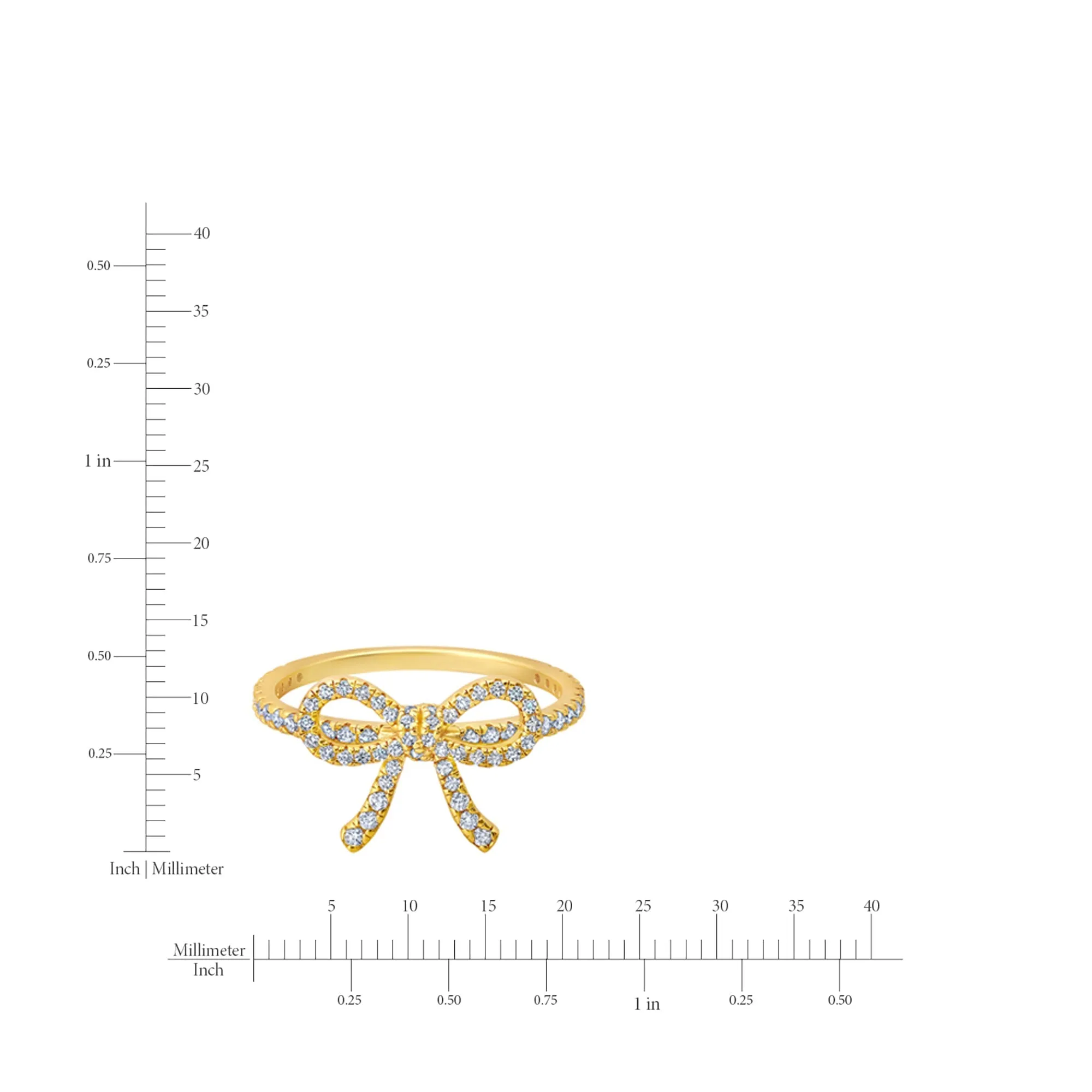 Fairytale Bow Ring Finished in Gold