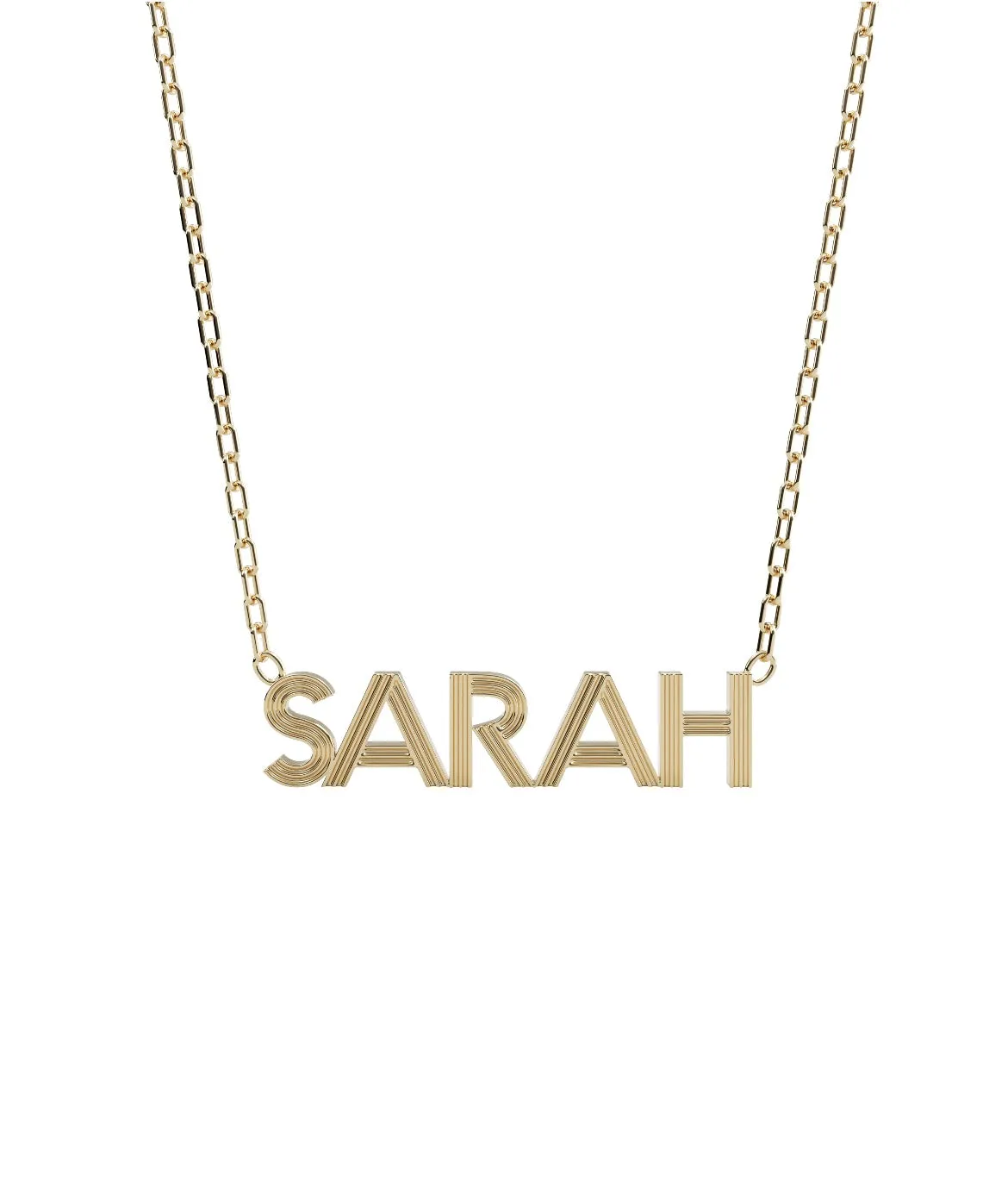 Fluted Name Necklace