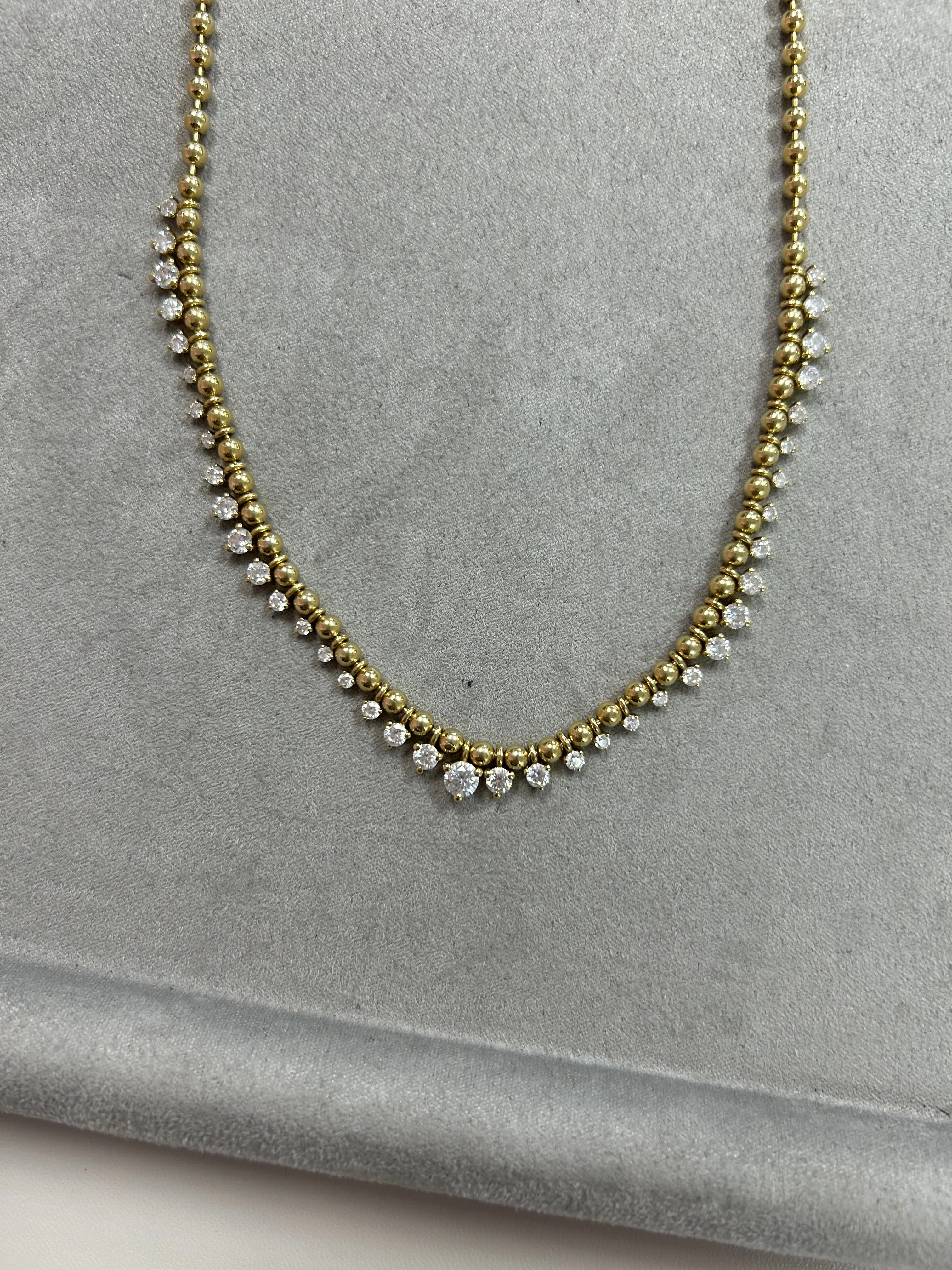 Fringe Ball Chain Necklace