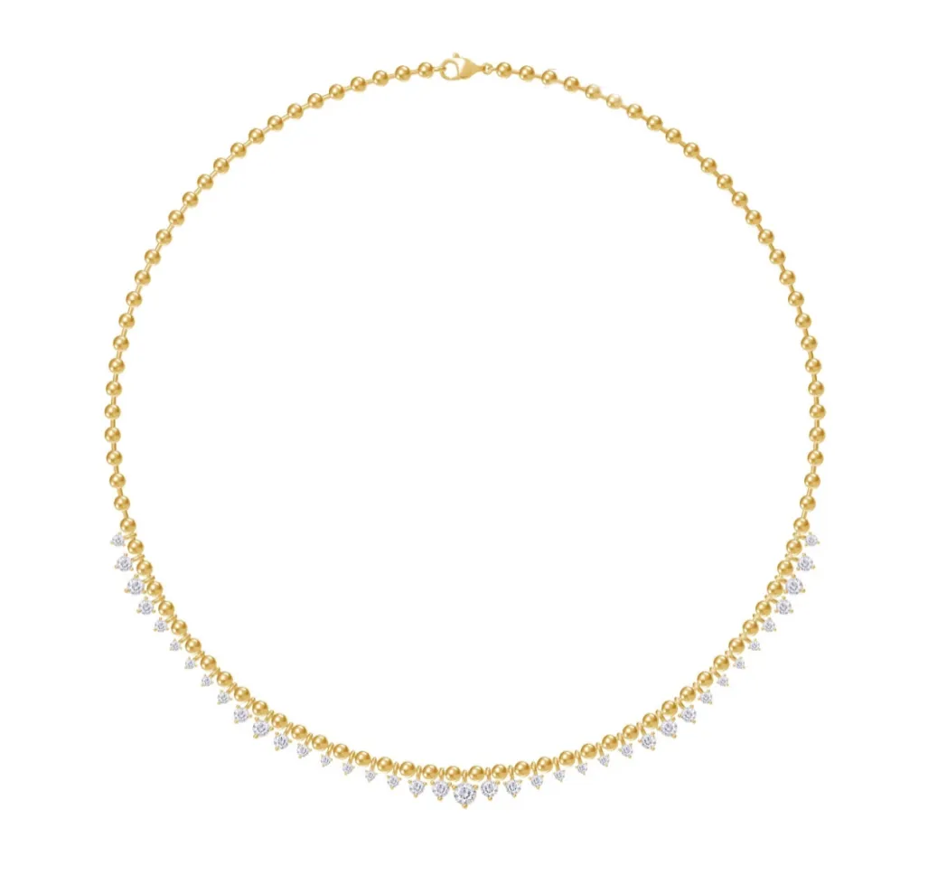 Fringe Ball Chain Necklace