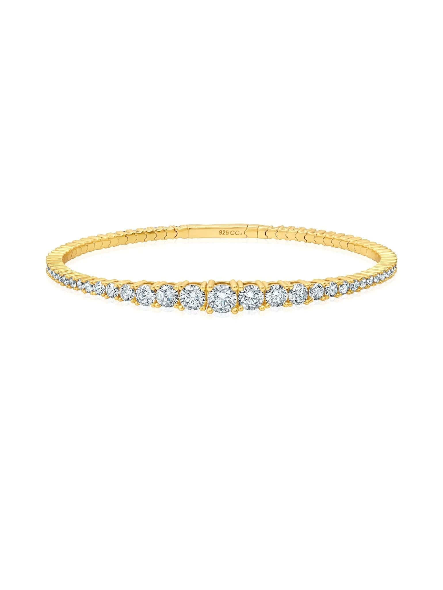 Graduated Flex Bracelet Finished in Gold