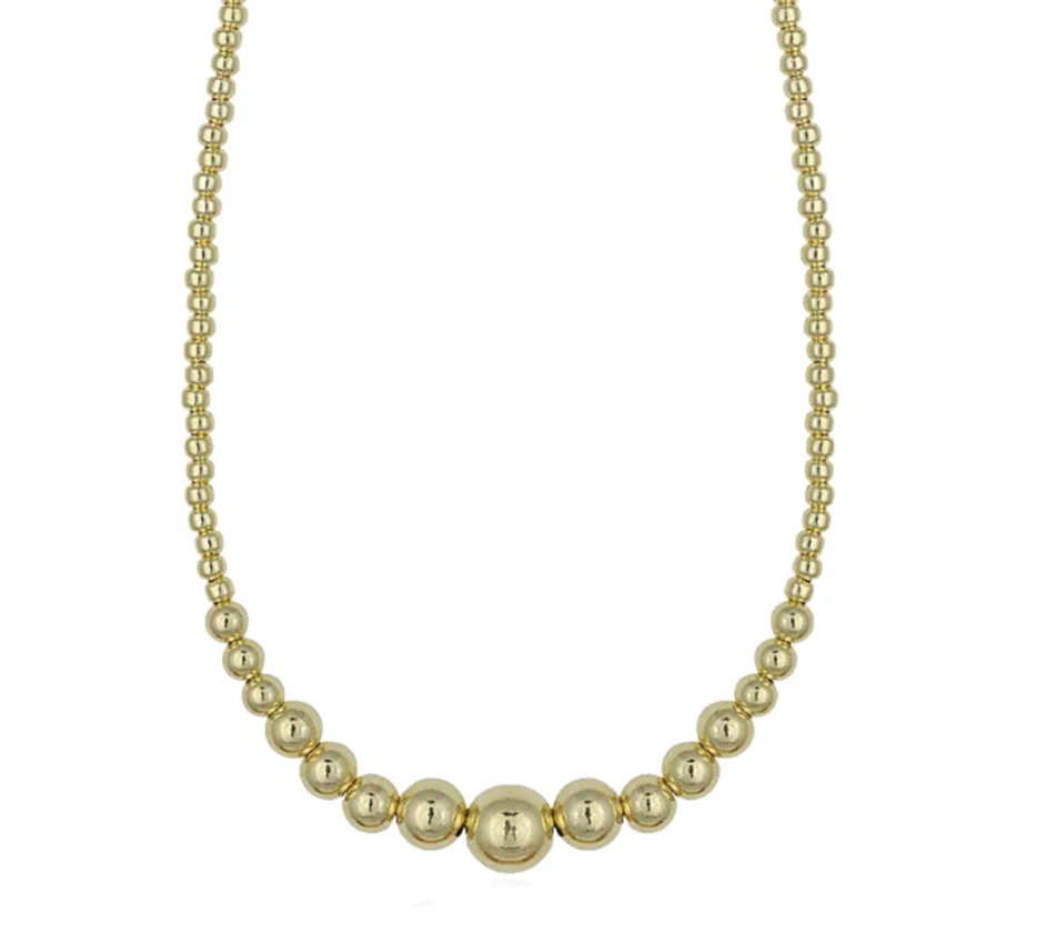 Graduating Gold Bead Necklace