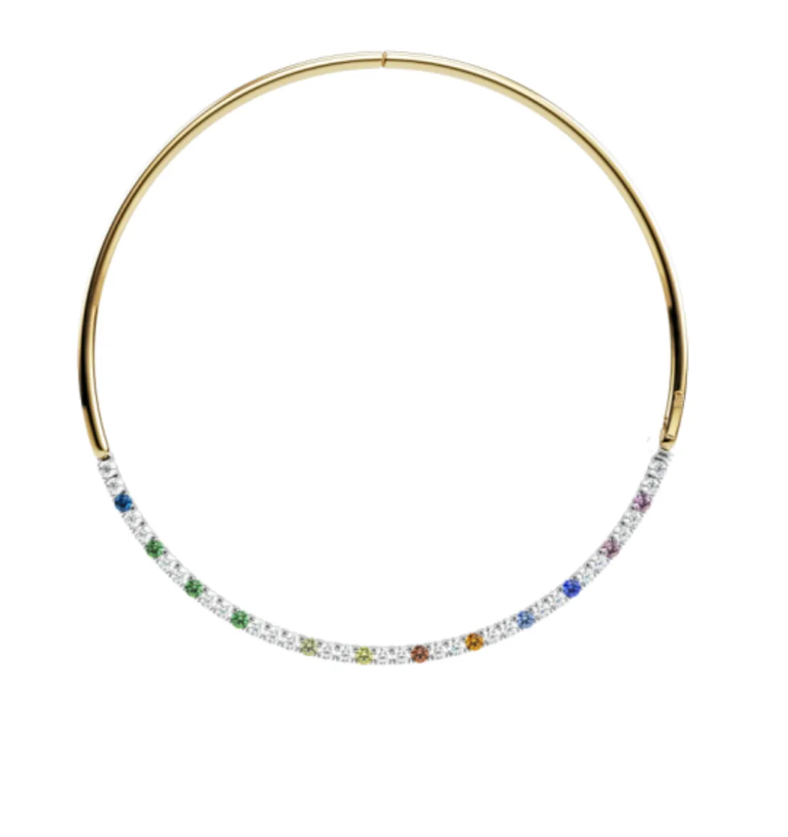Half Torque and Rainbow Necklace 