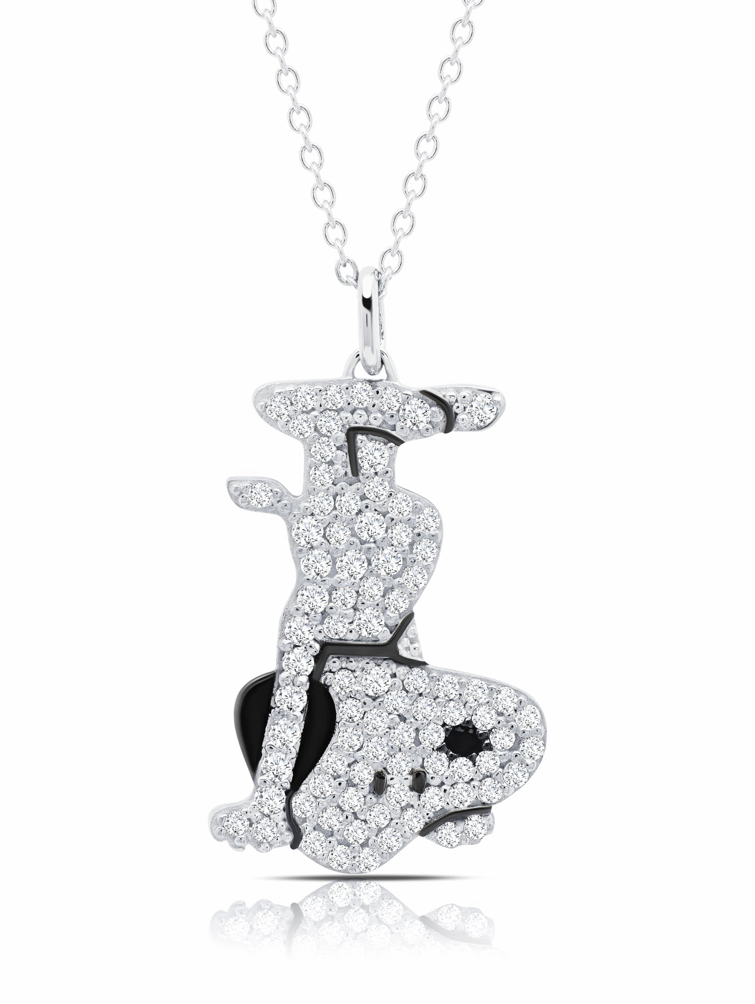 Handstanding Snoopy Necklace in Platinum