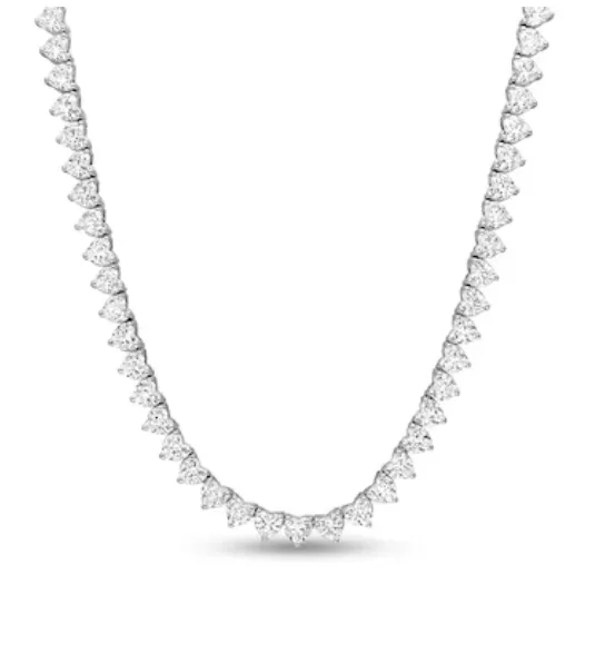 Heart Tennis Necklace