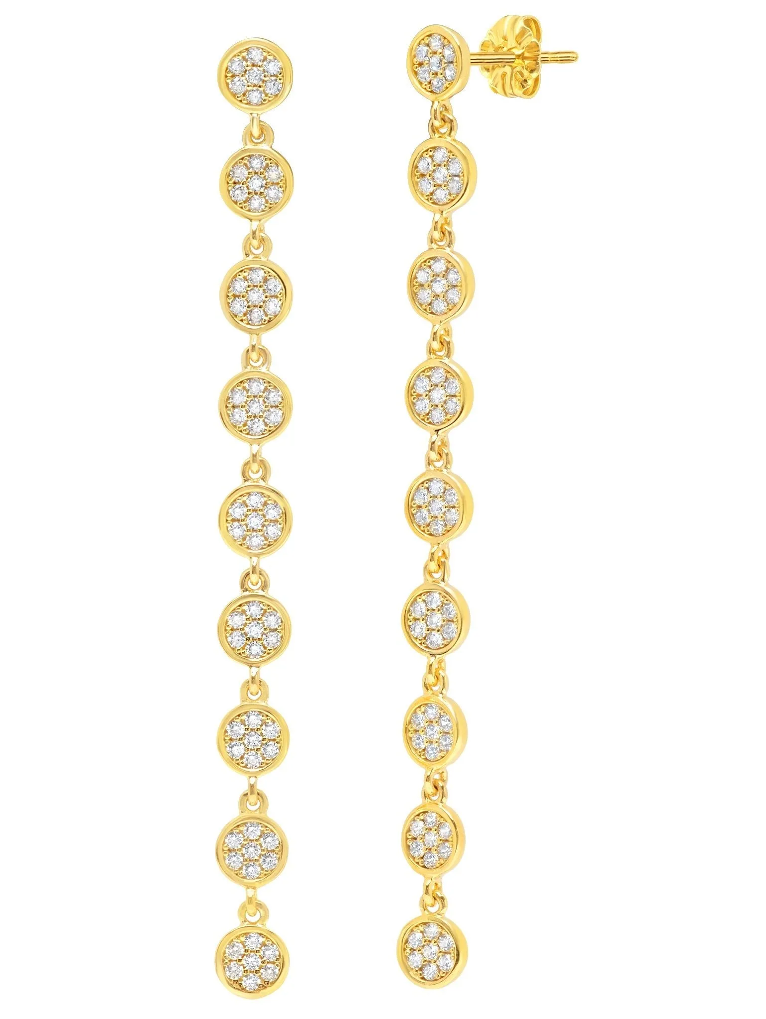 Infinity Disc Earrings Finished in Gold