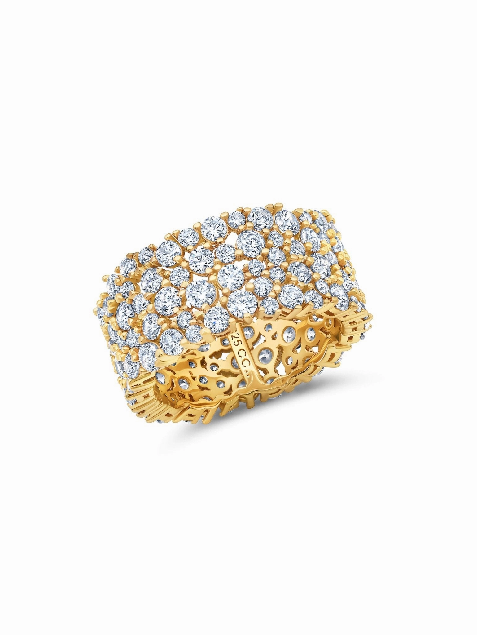 Large Cluster Ring in Gold
