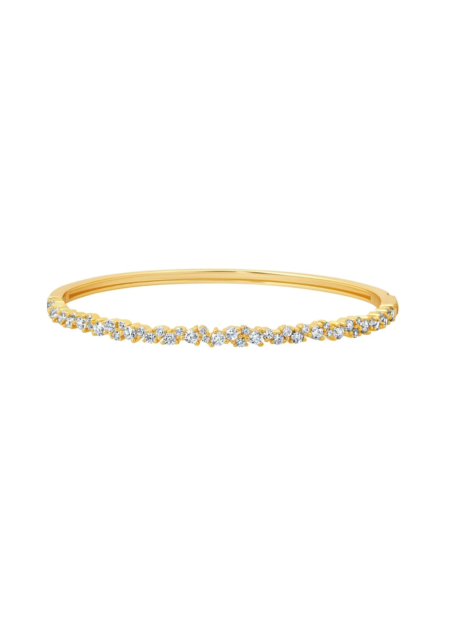 Luminous Cluster Bangle Finished in Gold
