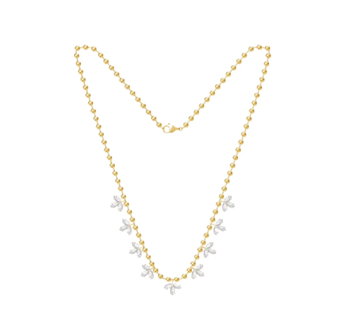 Marquise Leaf Ball Chain Necklace