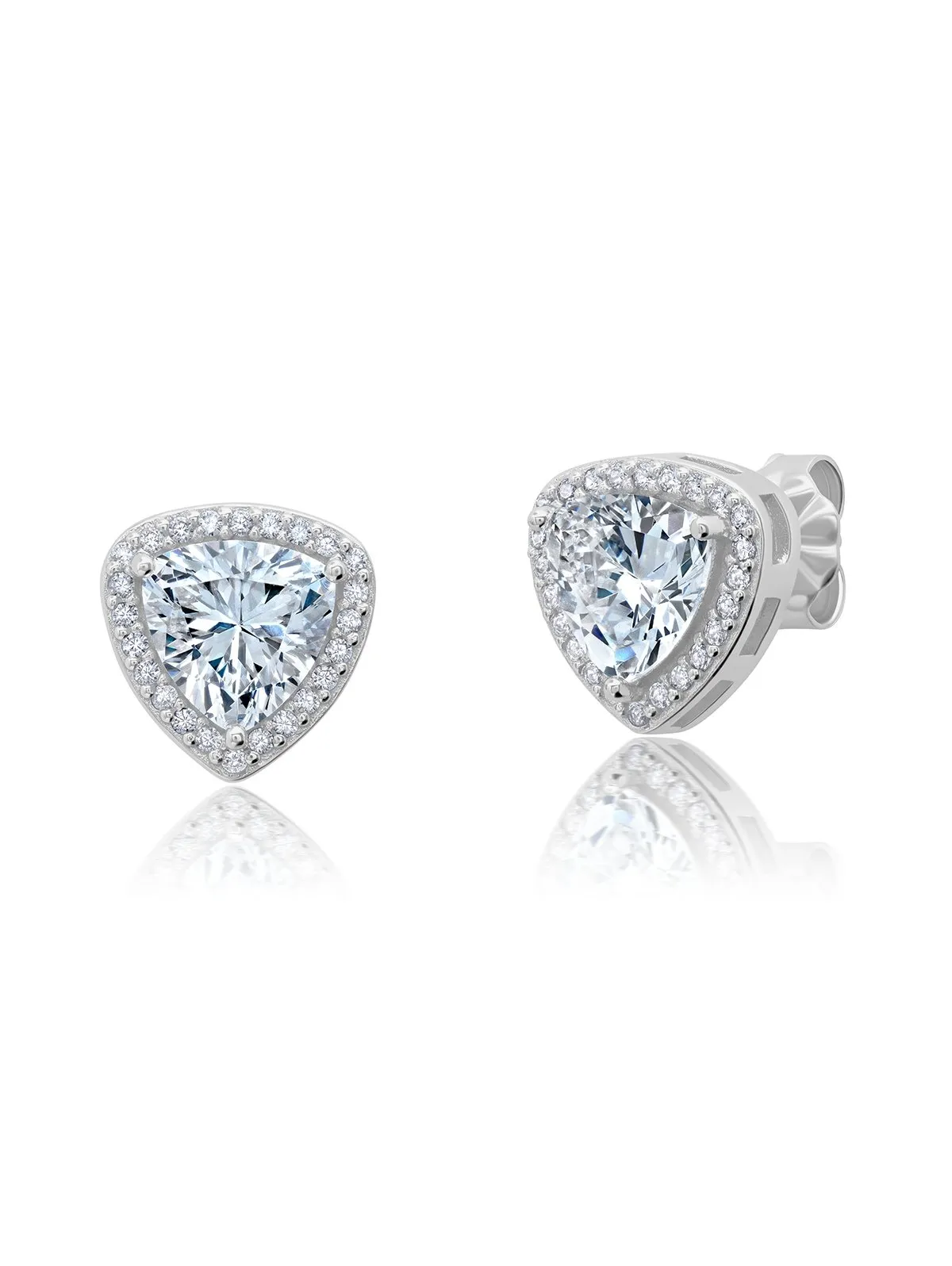 Mens Small Trillion Cut Earrings