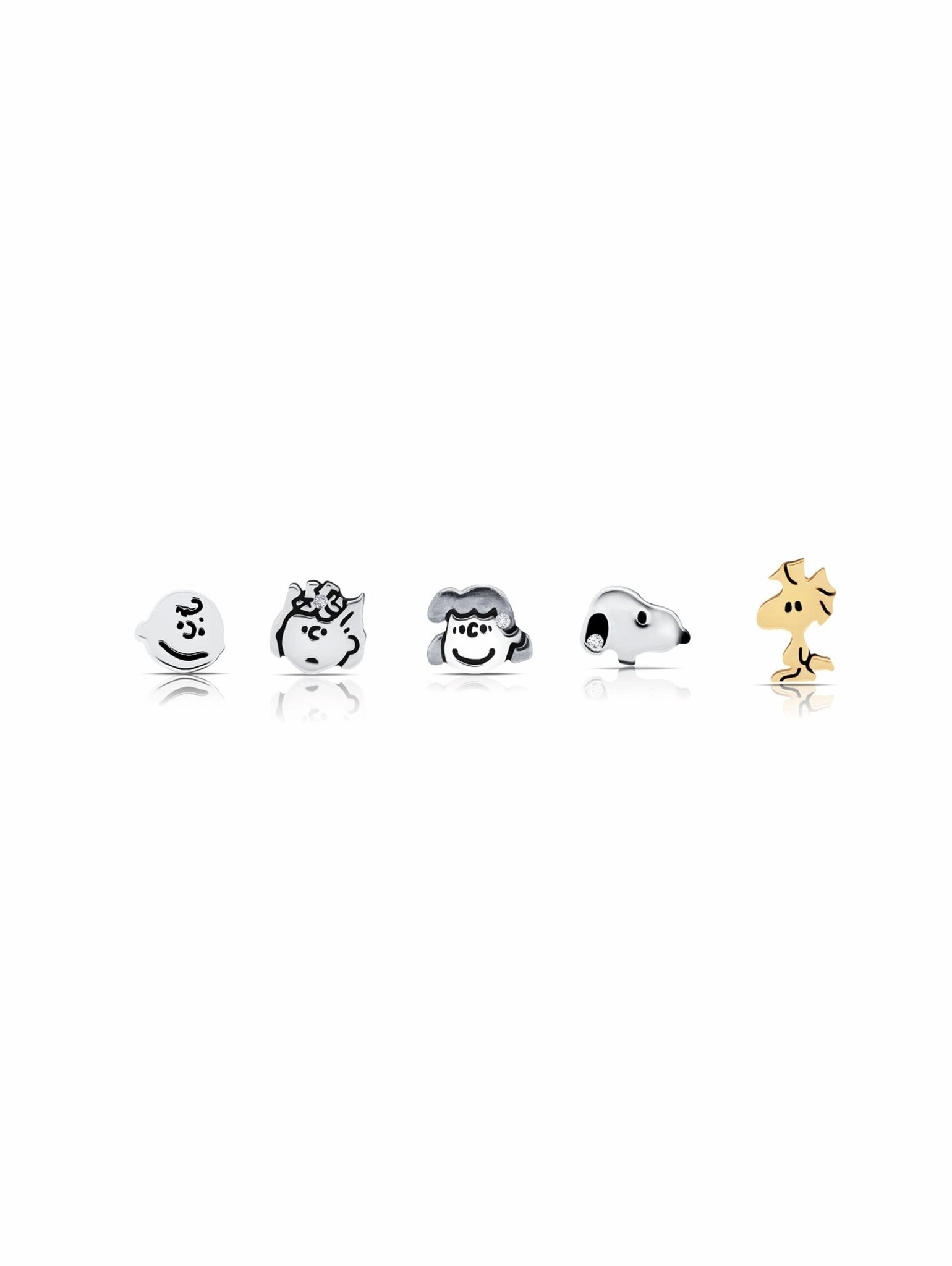 Mix and Match Peanuts Earrings in Platinum
