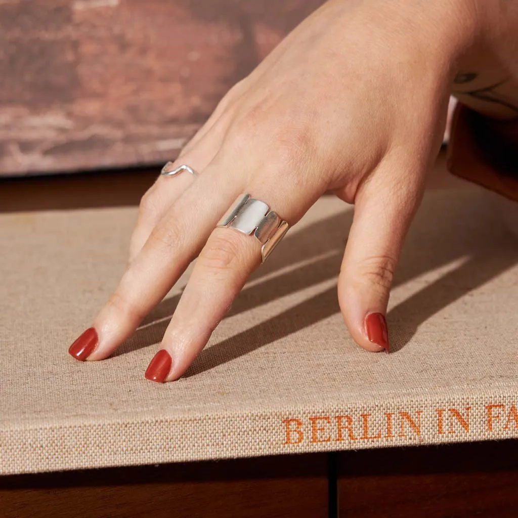 Mod Cairn Adjustable Cuff Ring - Sterling Silver