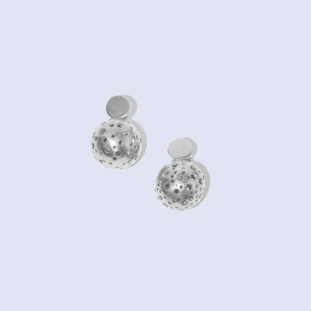 Moon Drop Jacket Earrings - Sterling Silver