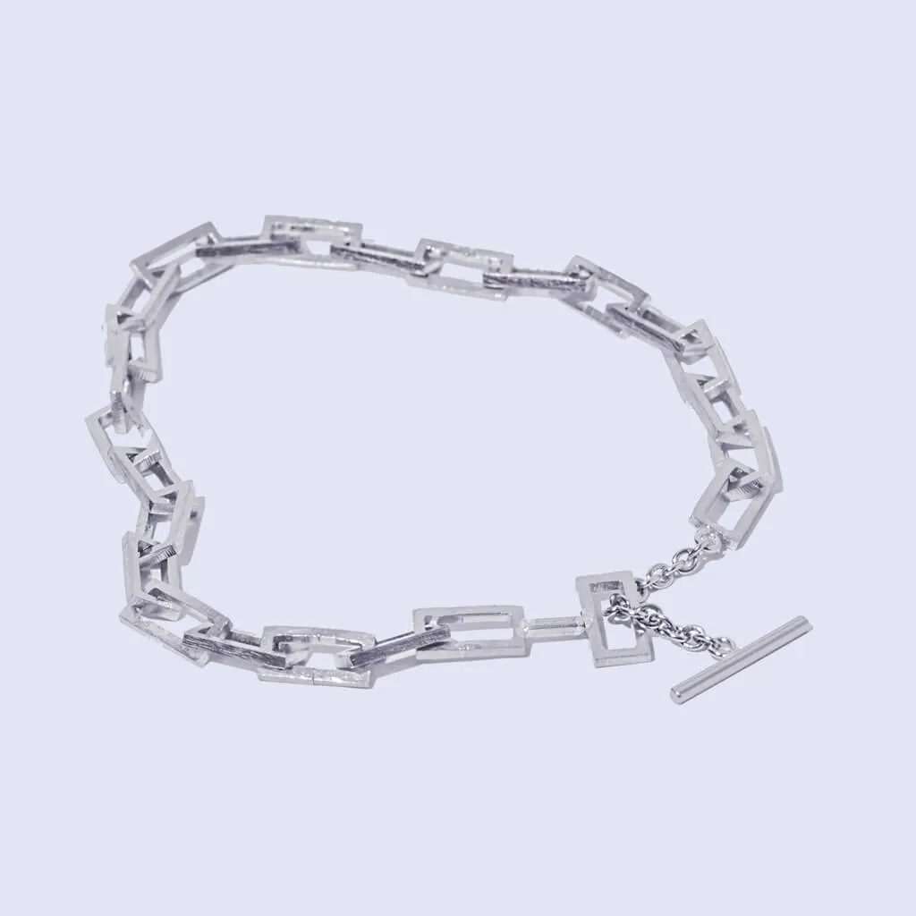Mooring Square Link Bracelet - Sterling Silver