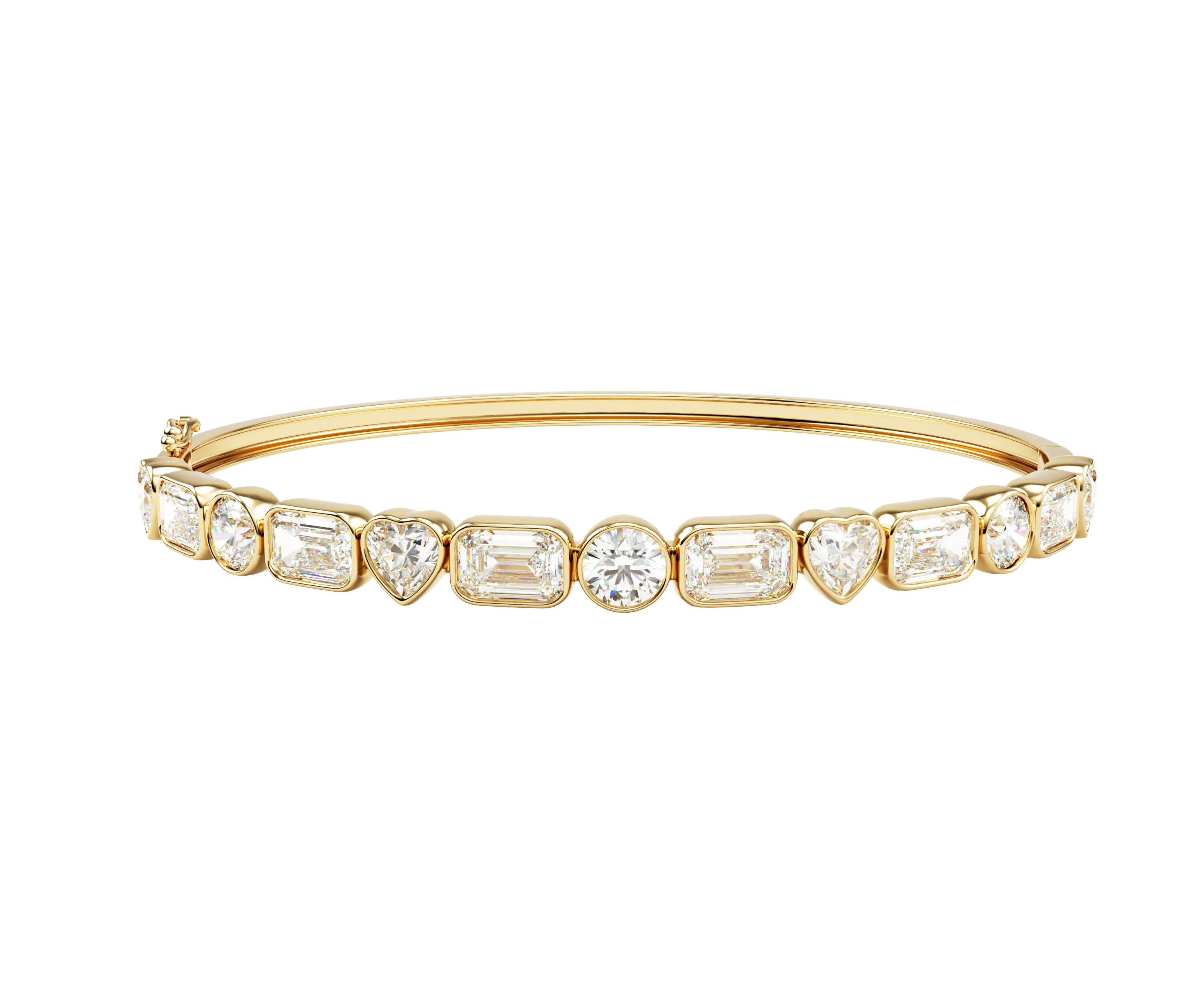 Multi Shape Bezel Bangle