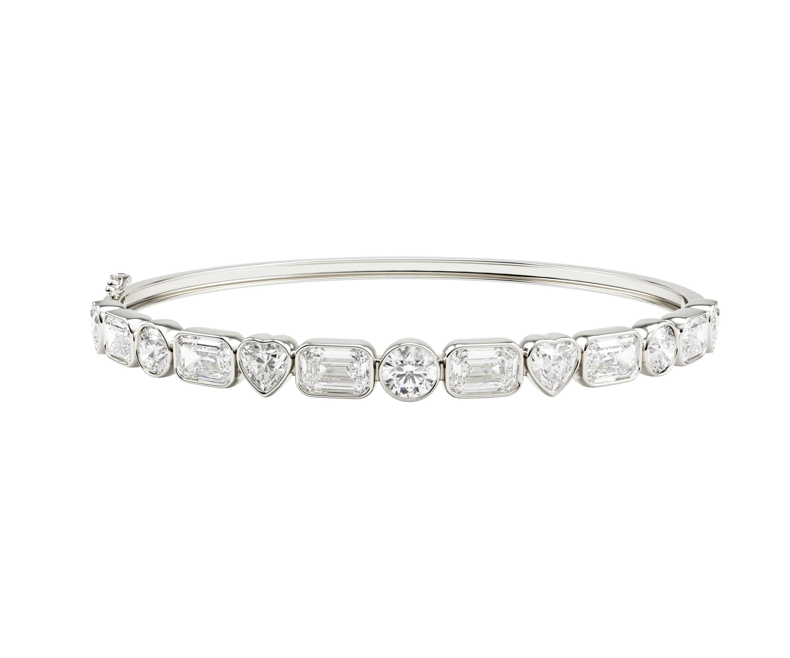 Multi Shape Bezel Bangle
