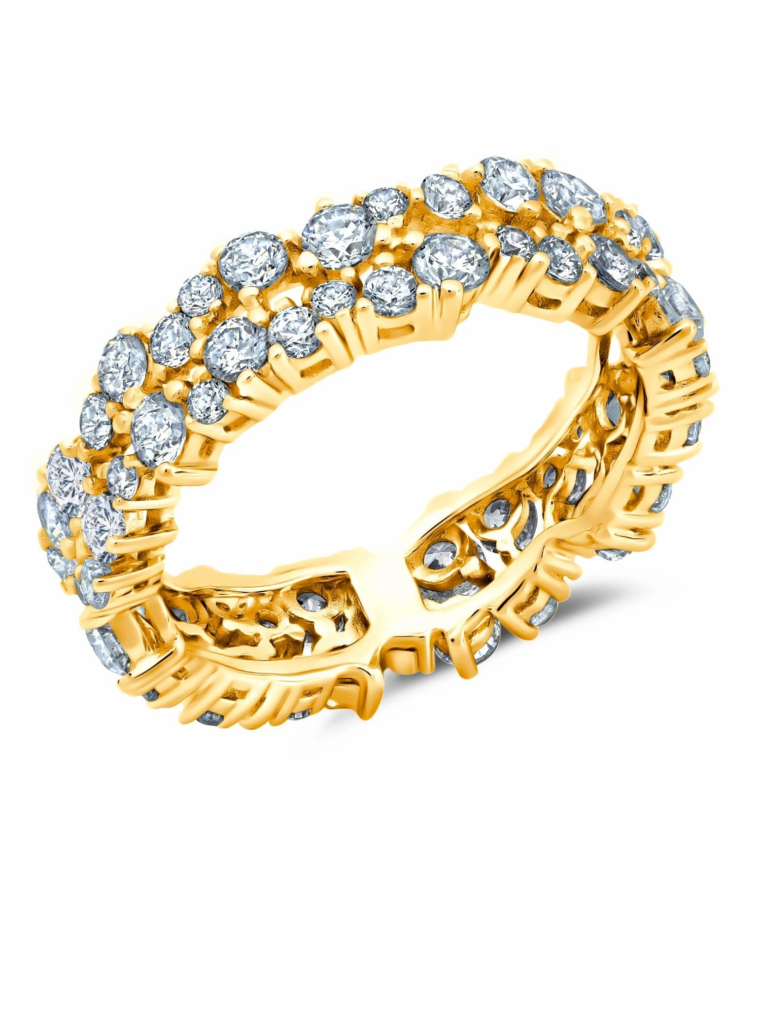Multi Cluster Ring Finished in Gold