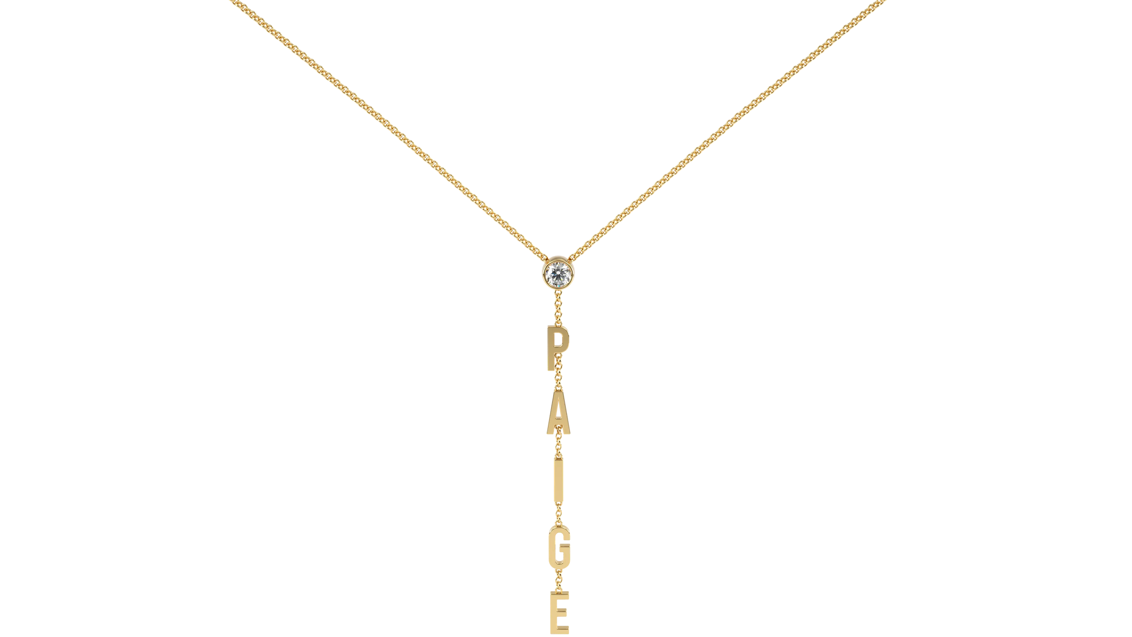 Name Lariat Necklace