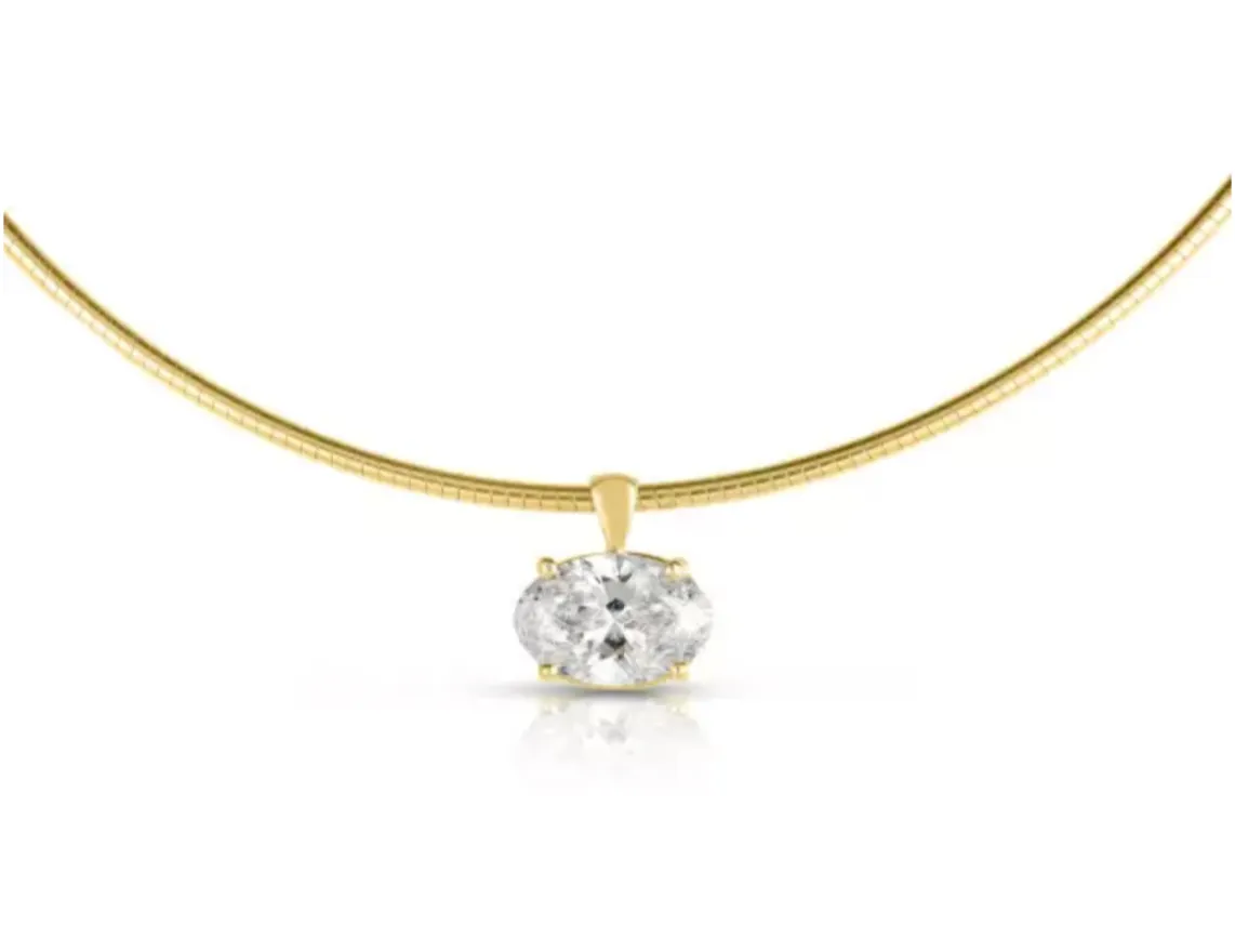 Omega Collar Necklace With Fancy Shape