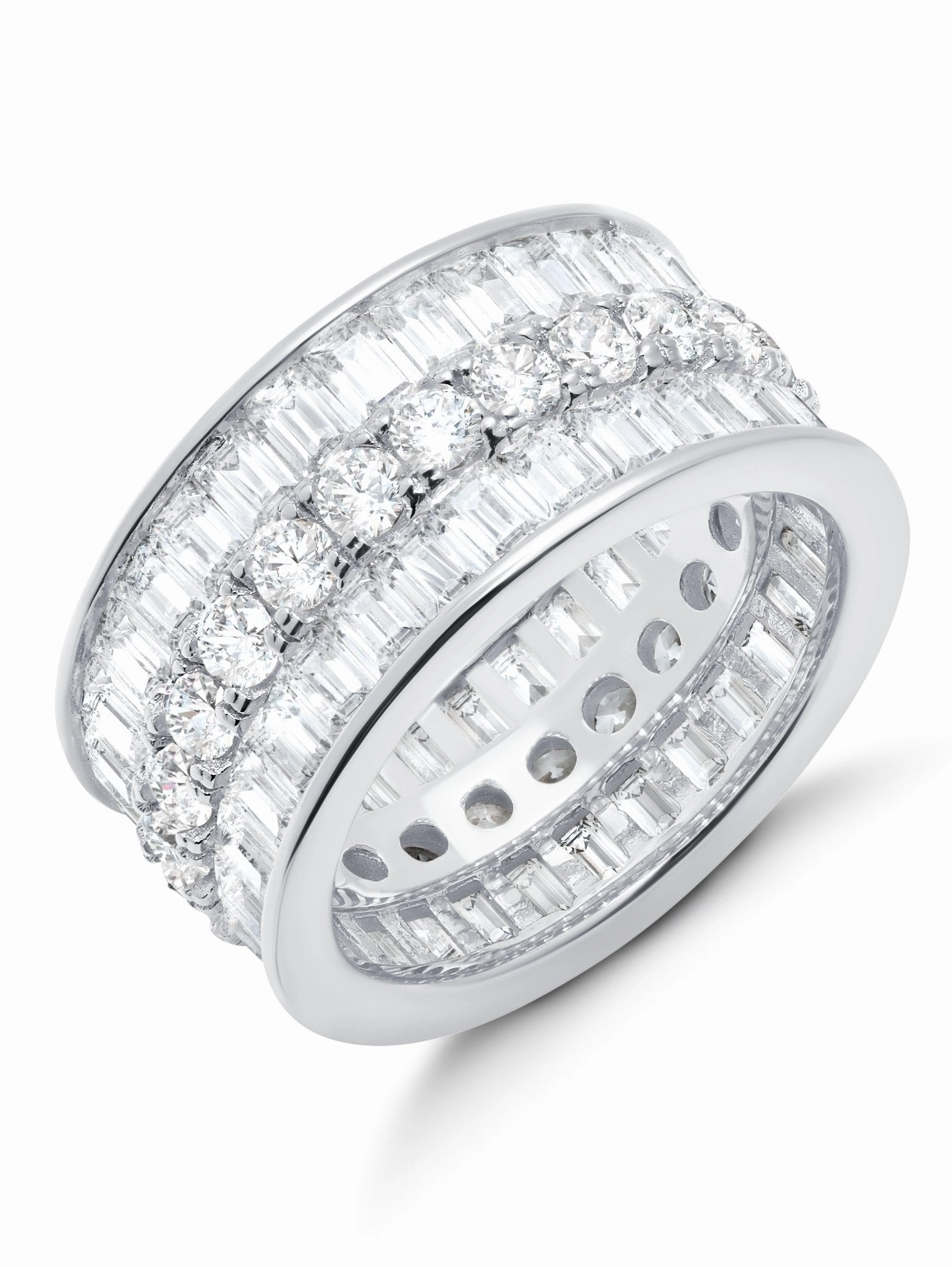 Parallel Baguette Ring in Platinum