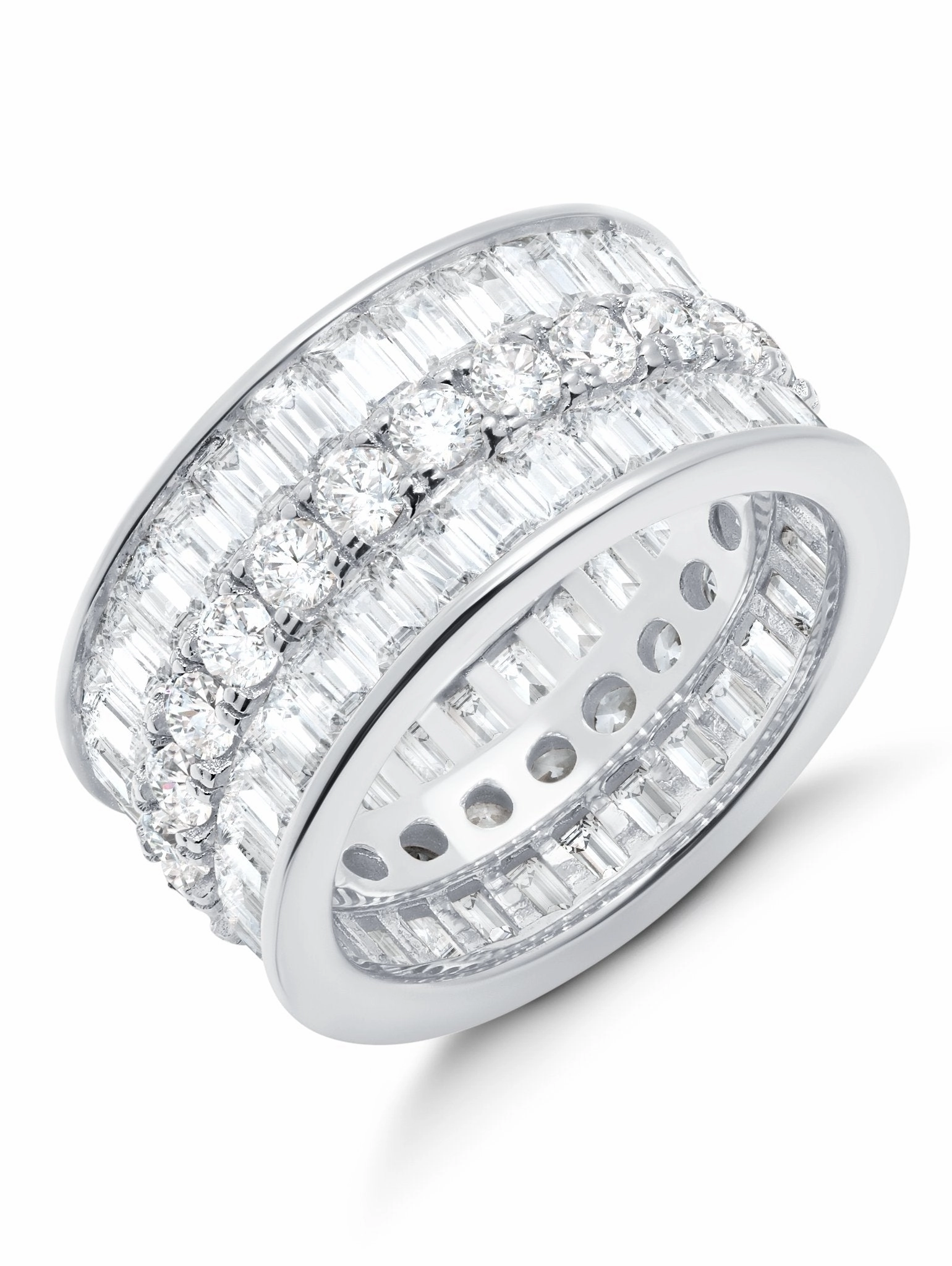 Parallel Baguette Ring in Platinum