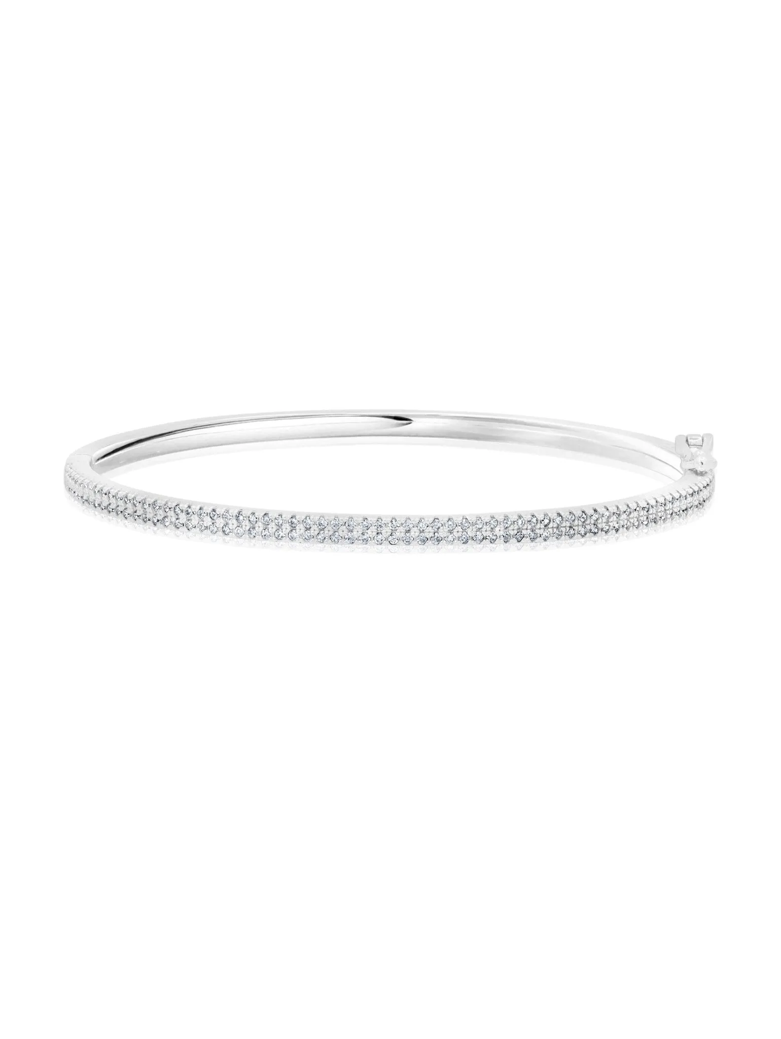 Pave Bar Half Eternity Bangle Bracelet
