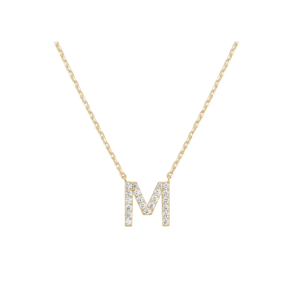 Pave Initial Necklace
