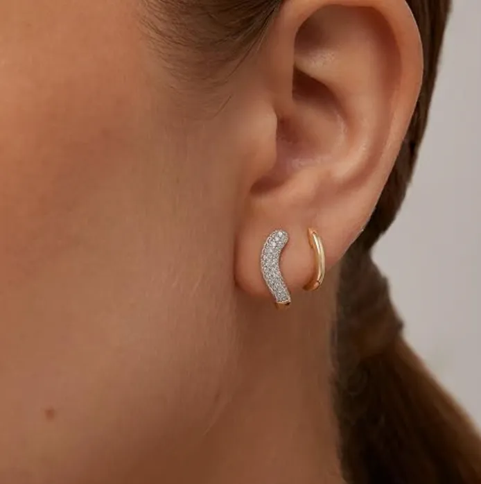 Pave Swirl Studs