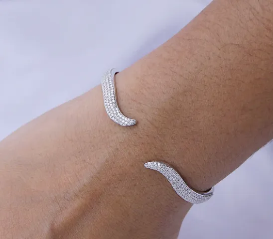 Pave Wave Cuff