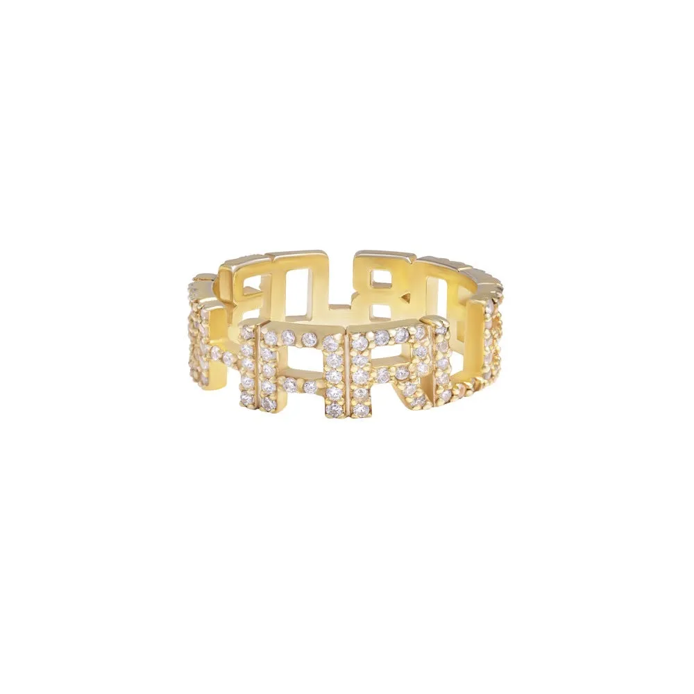 Personalized Half And Half Ring