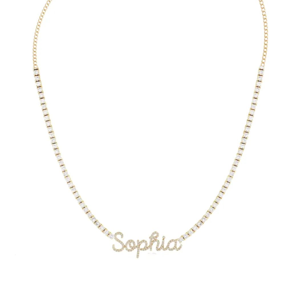 Personalized Tennis Necklace
