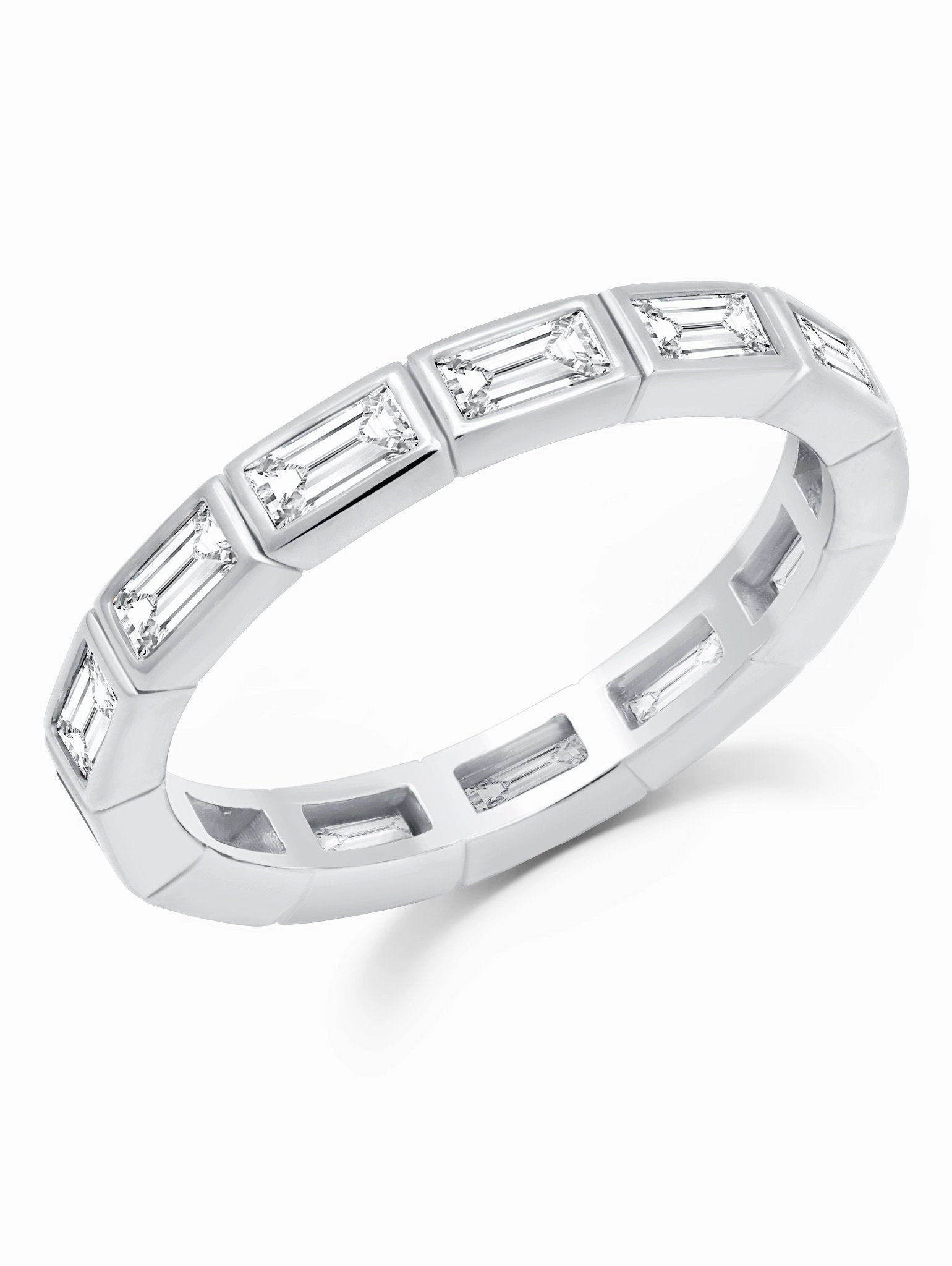 Prism II Eternity Band Finished in Pure Platinum