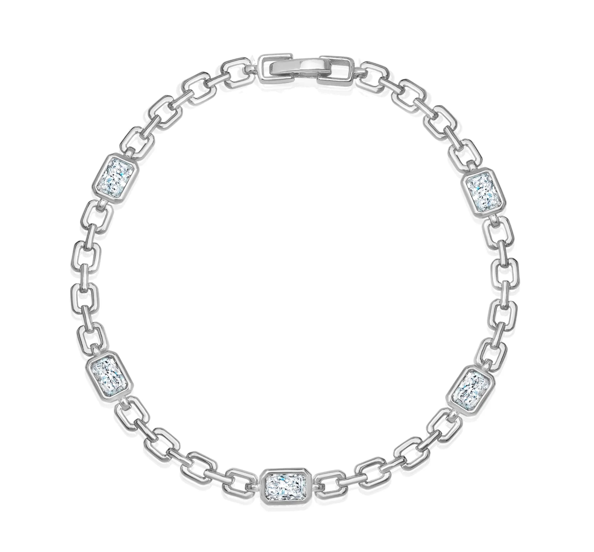 Radiant Link Bracelet in Platinum