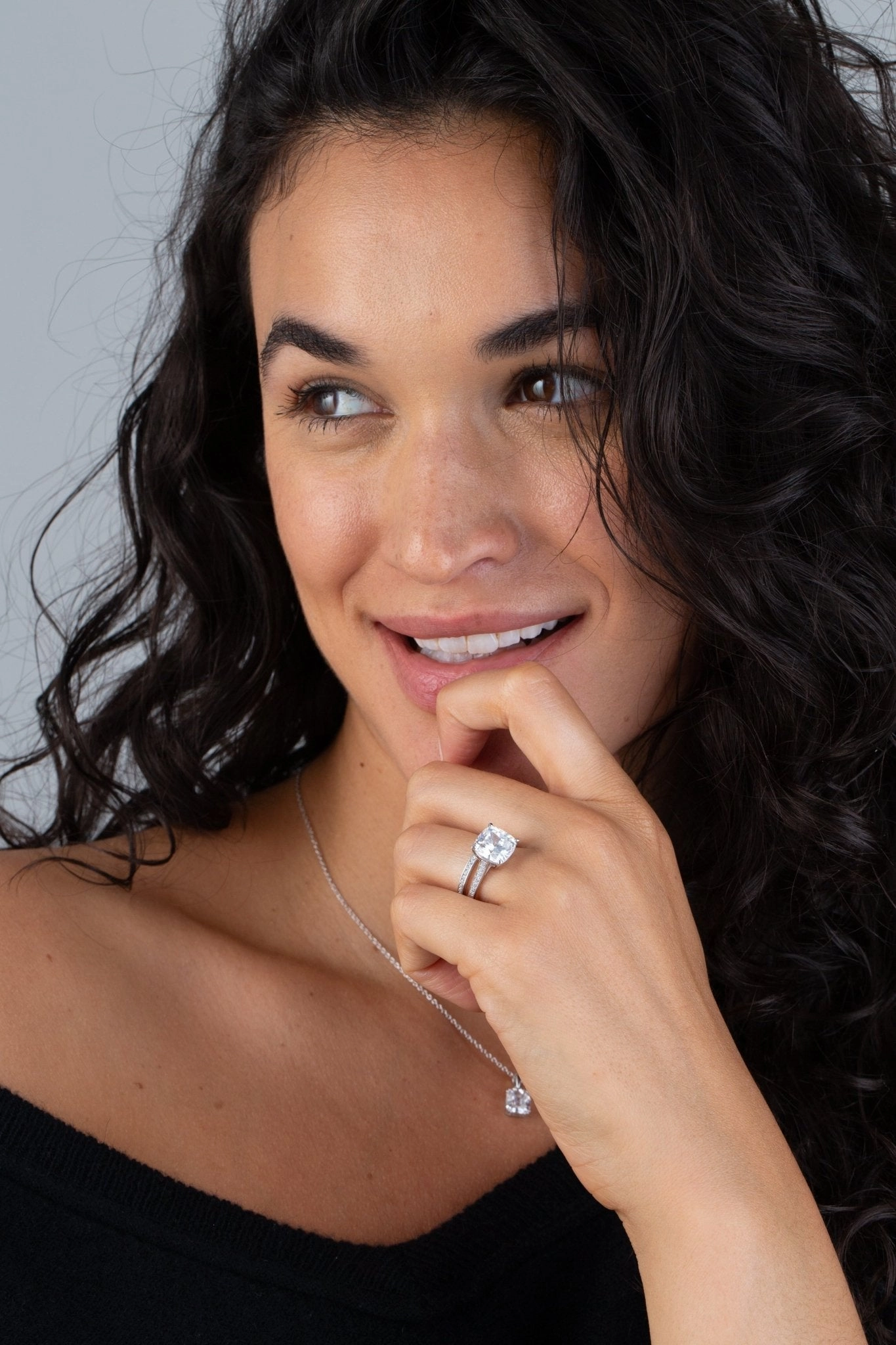 Radiant Cushion Cut Ring in Platinum