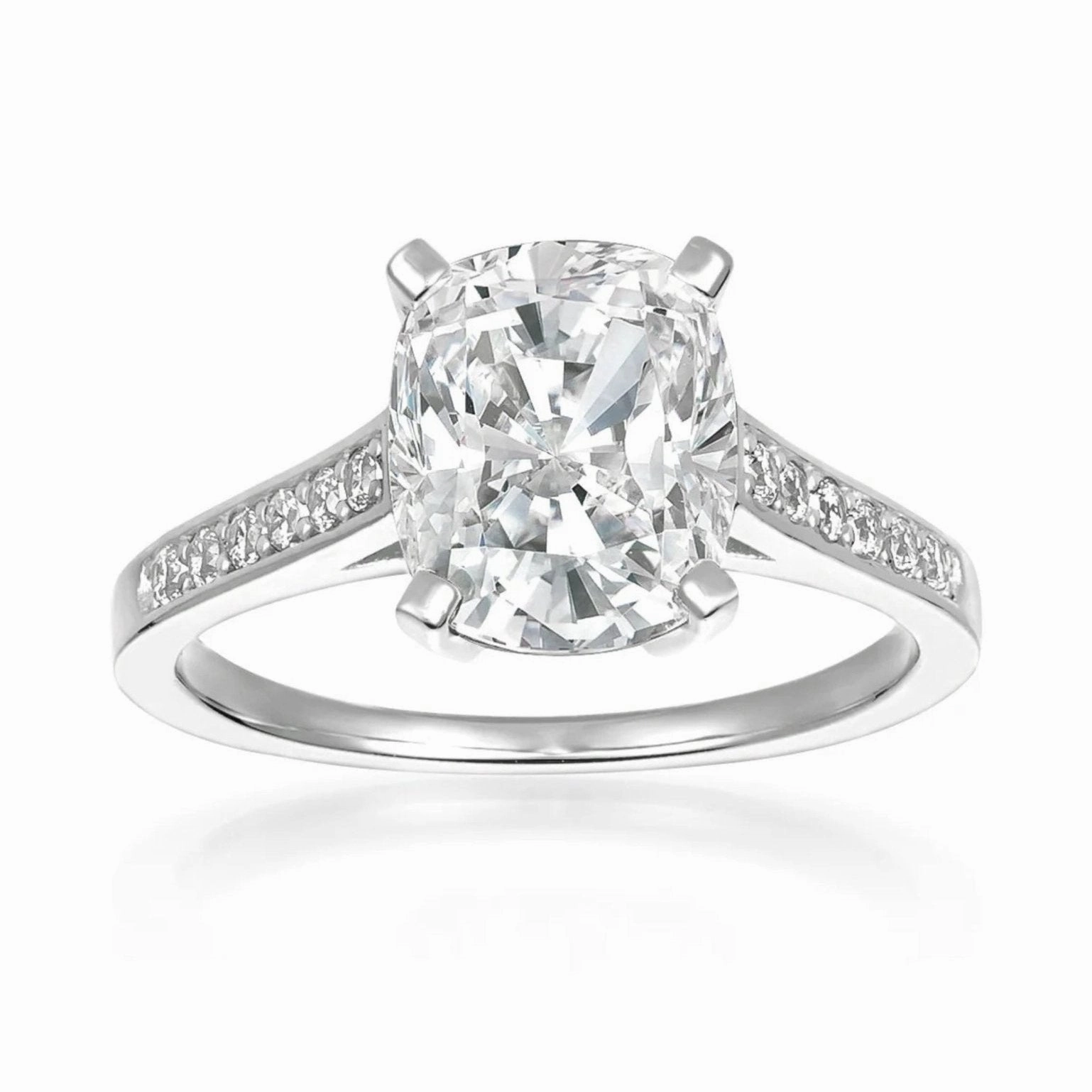 Radiant Cushion Cut Ring in Platinum