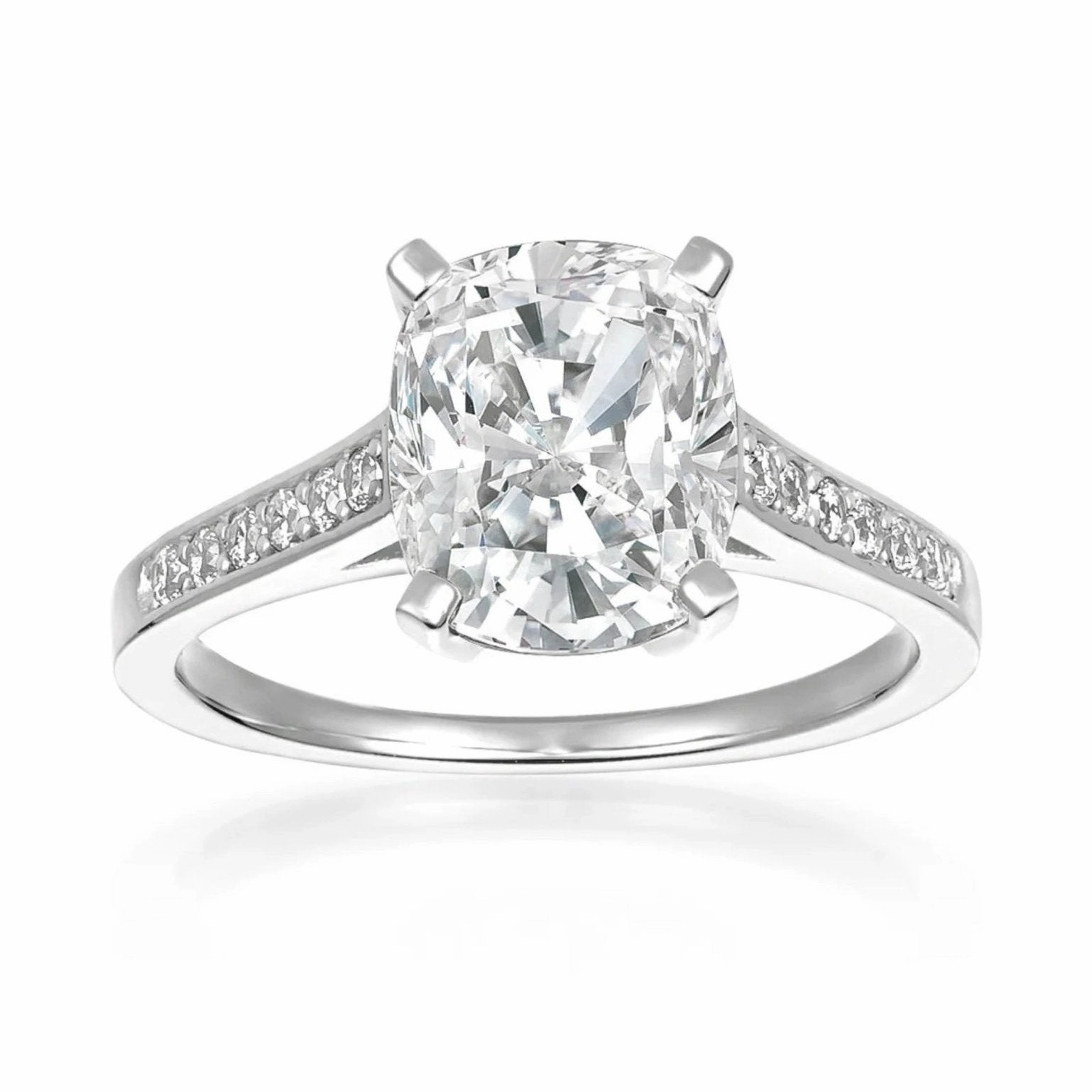 Radiant Cushion Cut Ring in Platinum