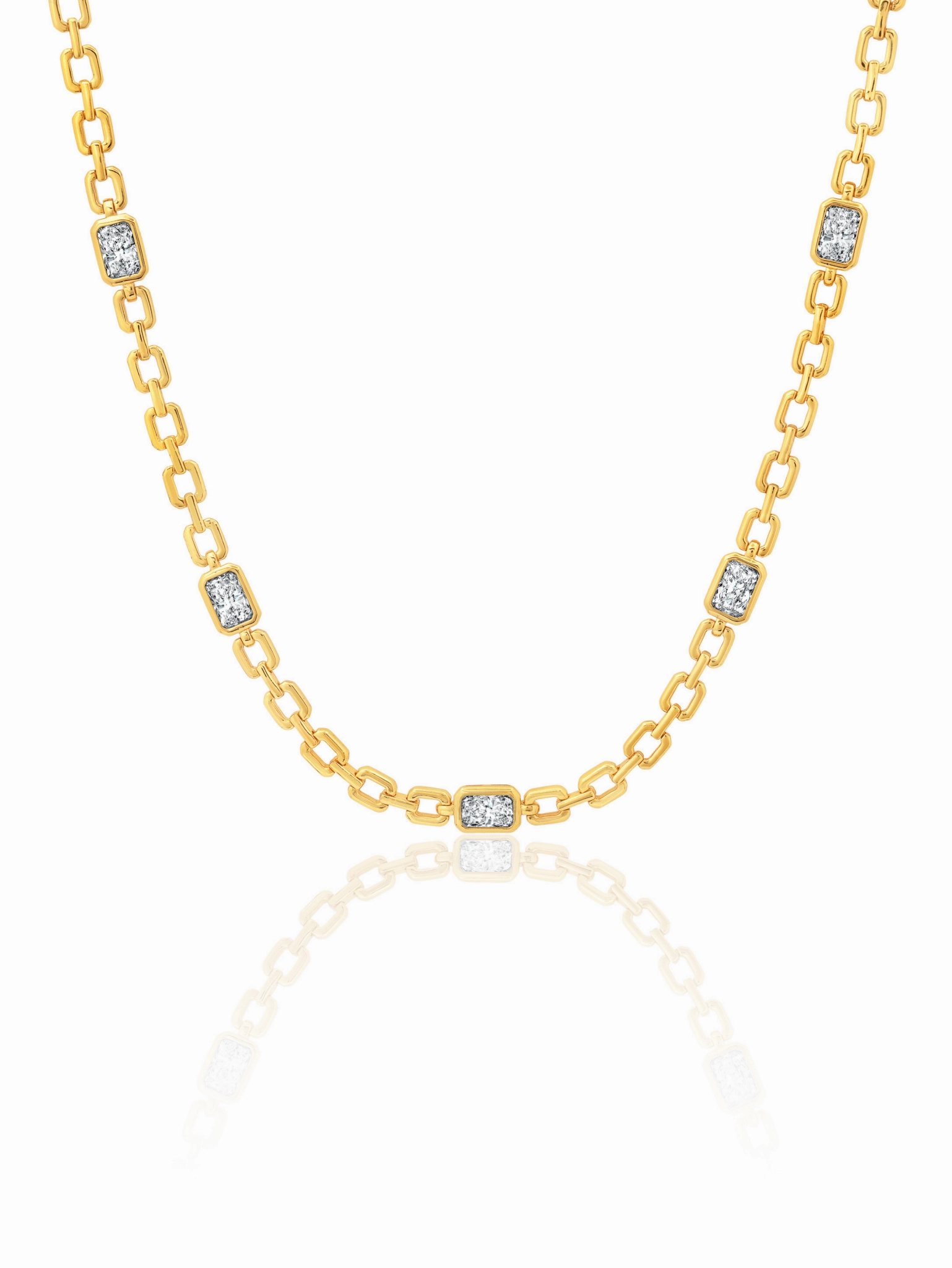 Radiant Link Necklace in Gold
