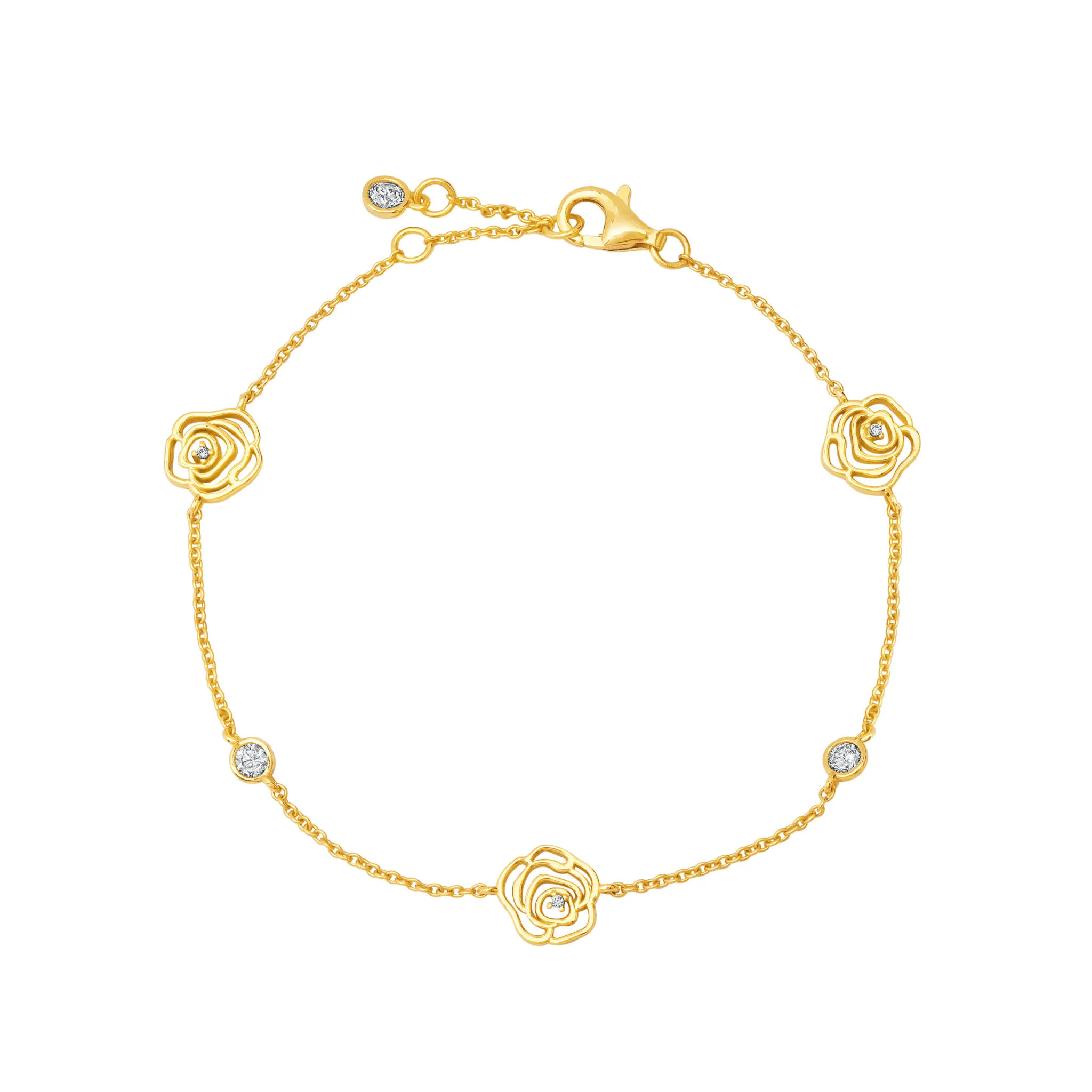 Rosy Station Bracelet in Gold
