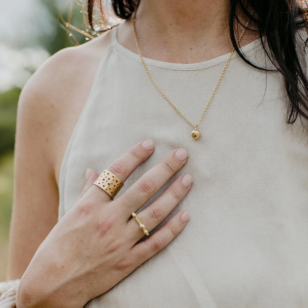 SALE - Rain Ring - Brass