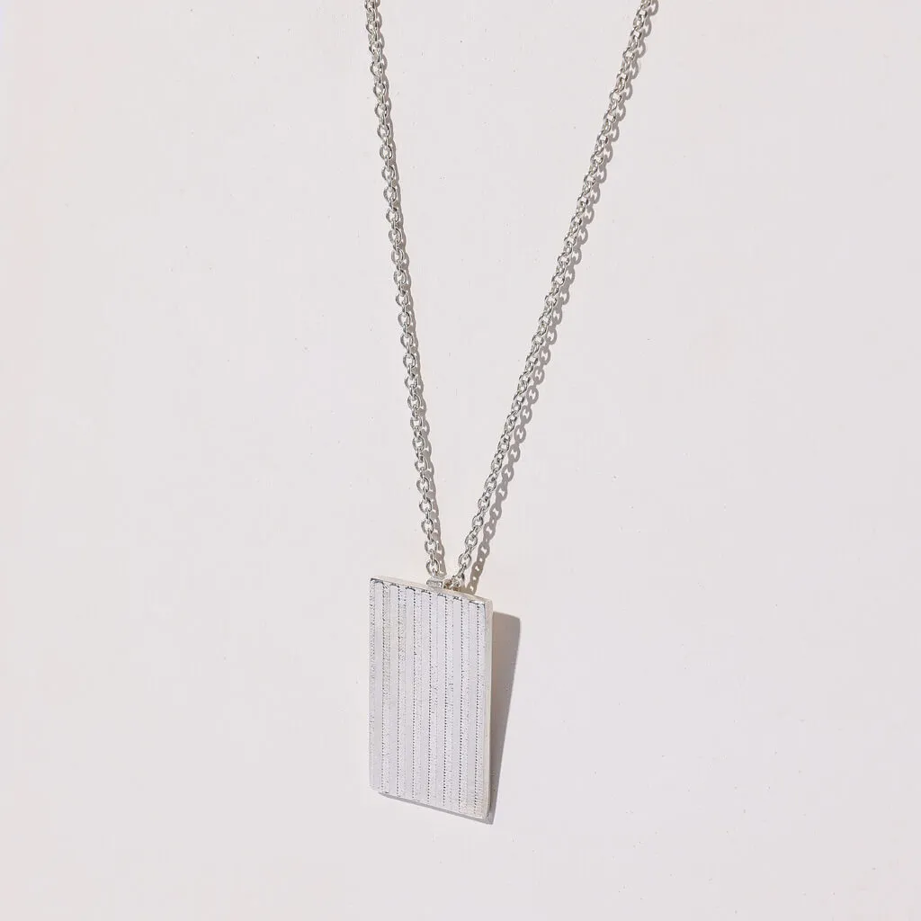 SALE - Ridge Locket Necklace - Sterling Silver