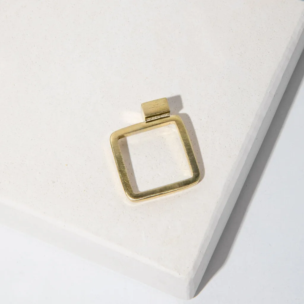 SALE - Square Stacking Ring - Brass