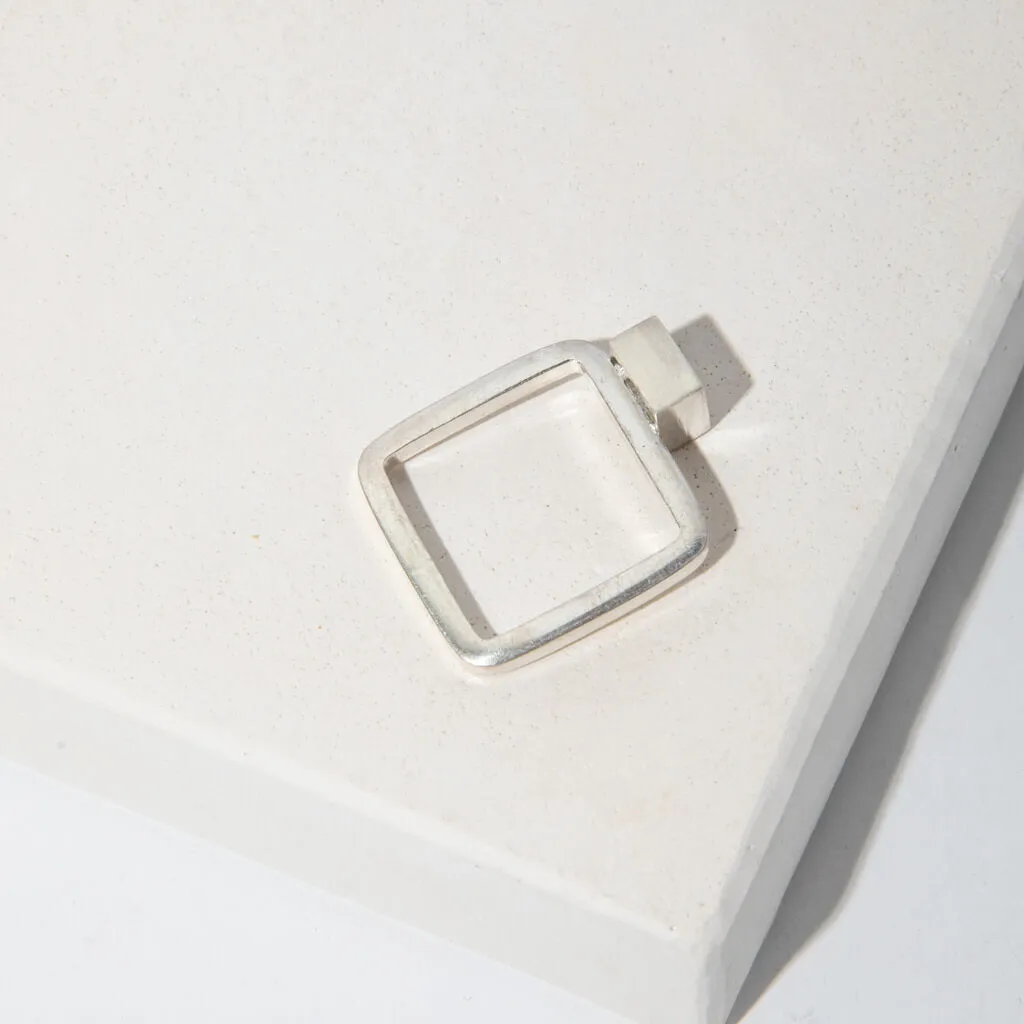 SALE - Square Stacking Ring - Sterling Silver