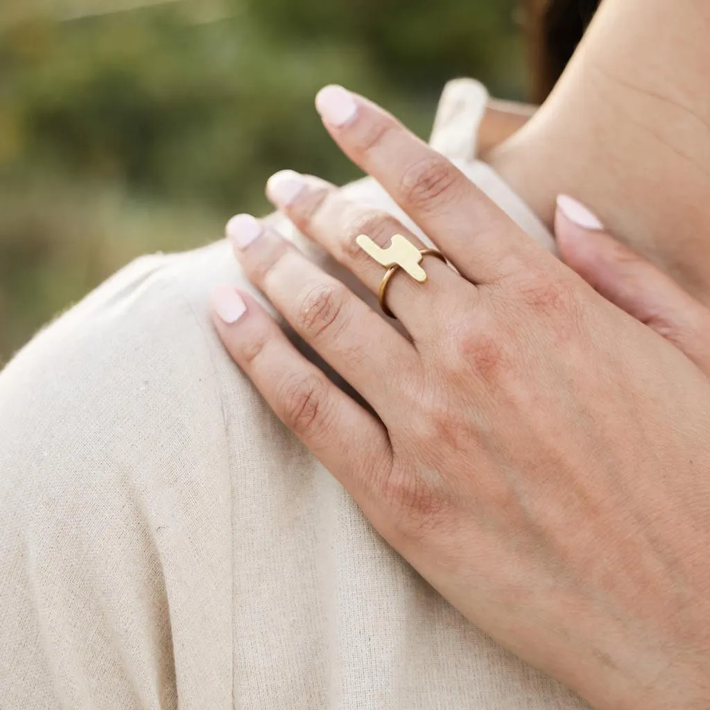 SALE - Striate Simple Ring - Brass
