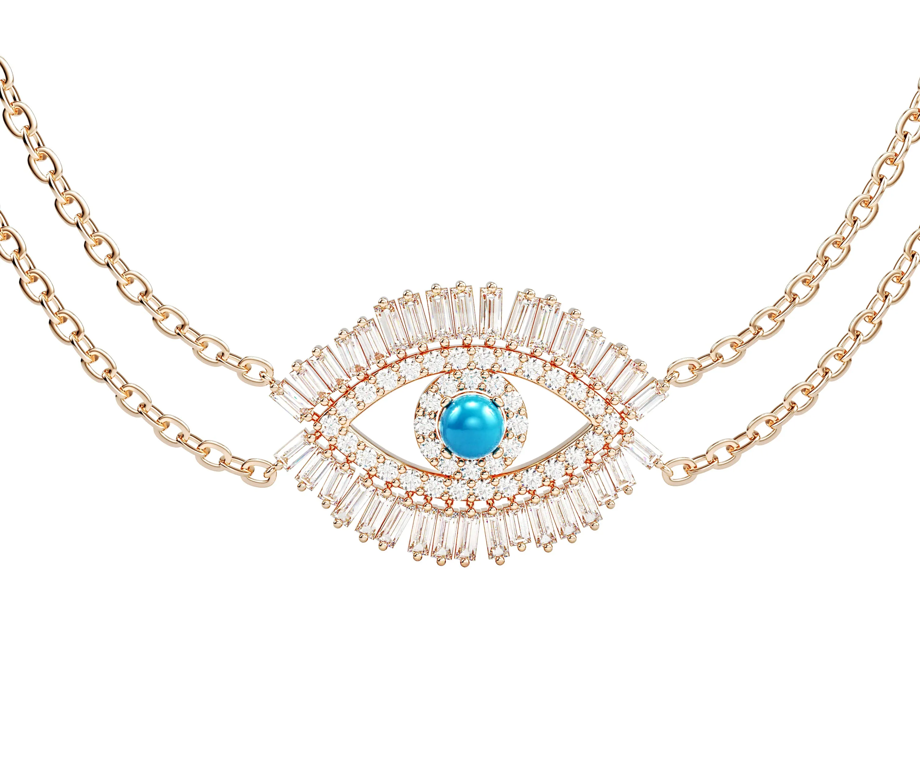 Single Baguette Eye Bracelet