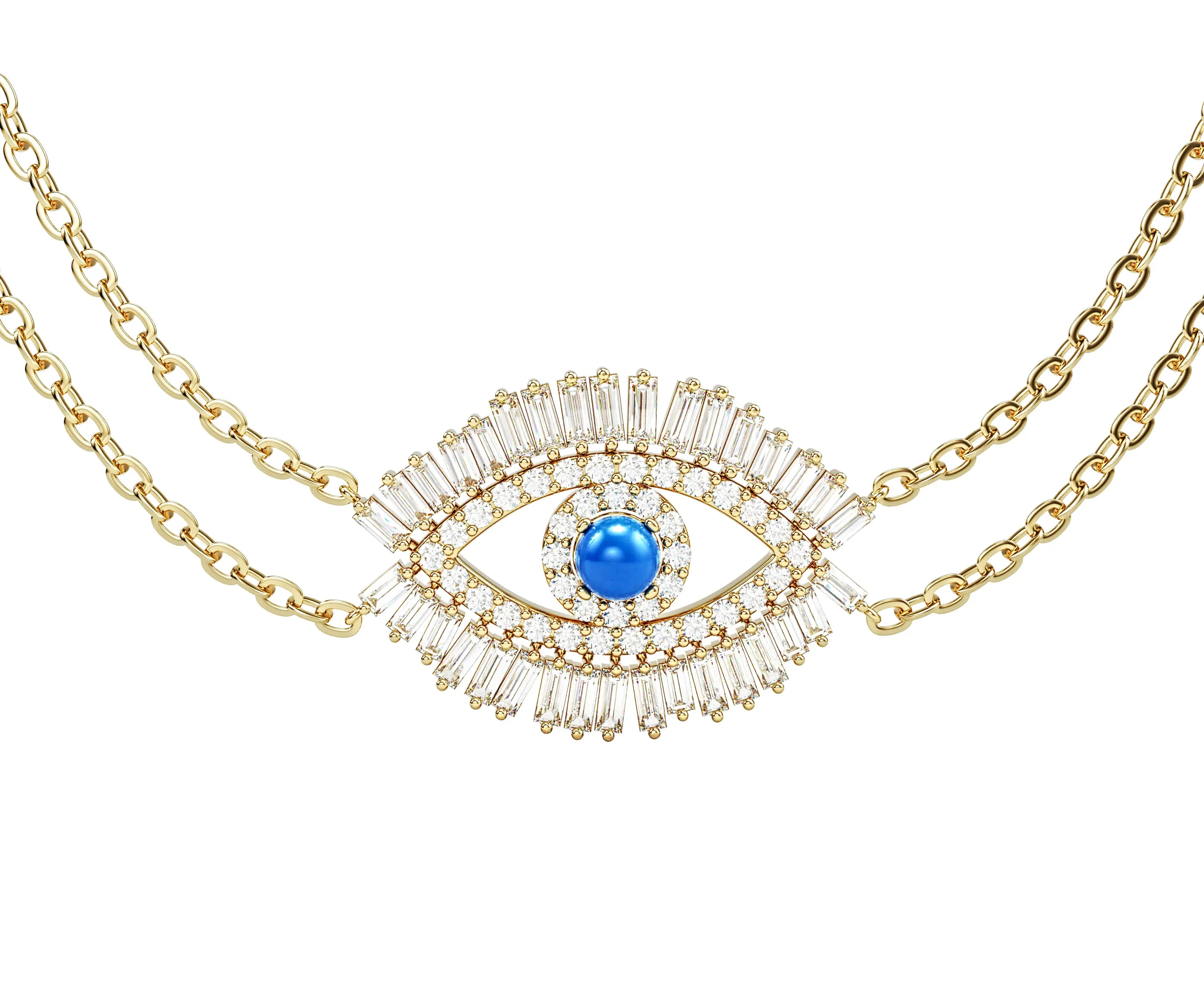Single Baguette Eye Bracelet